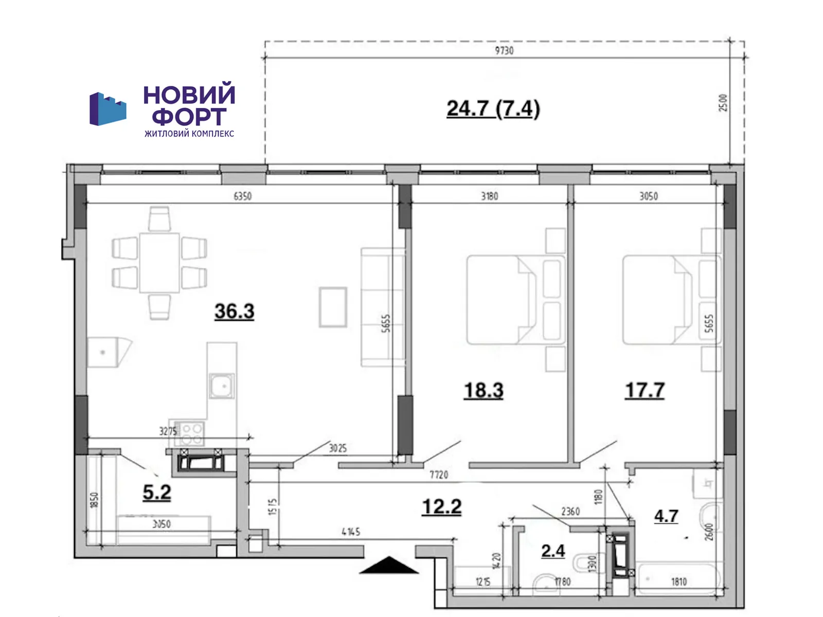 Продается 2-комнатная квартира 104.2 кв. м в Львове, ул. Волынская - фото 1