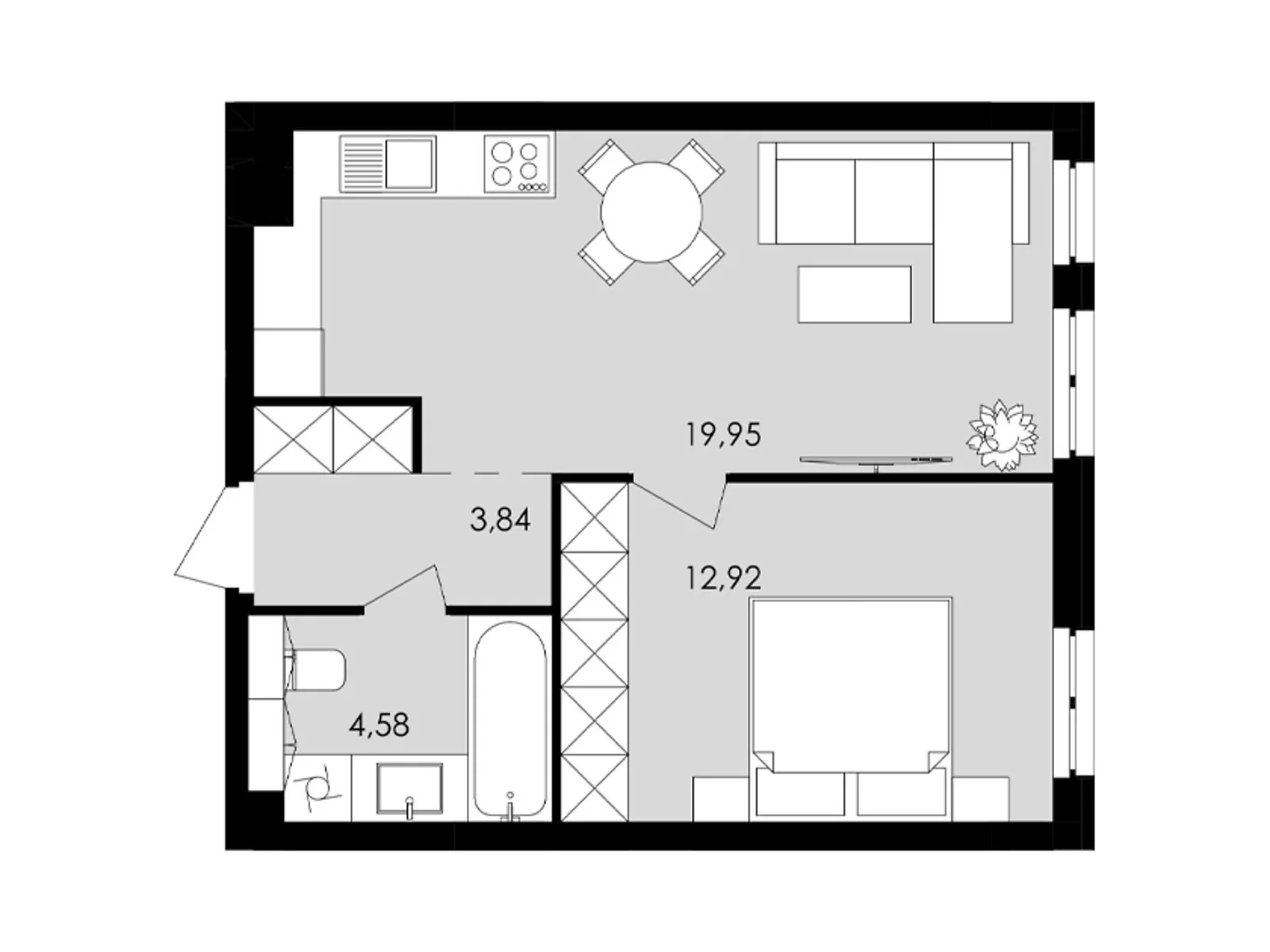 Продается 1-комнатная квартира 41 кв. м в Сокольниках, ул. Героев Майдана - фото 1