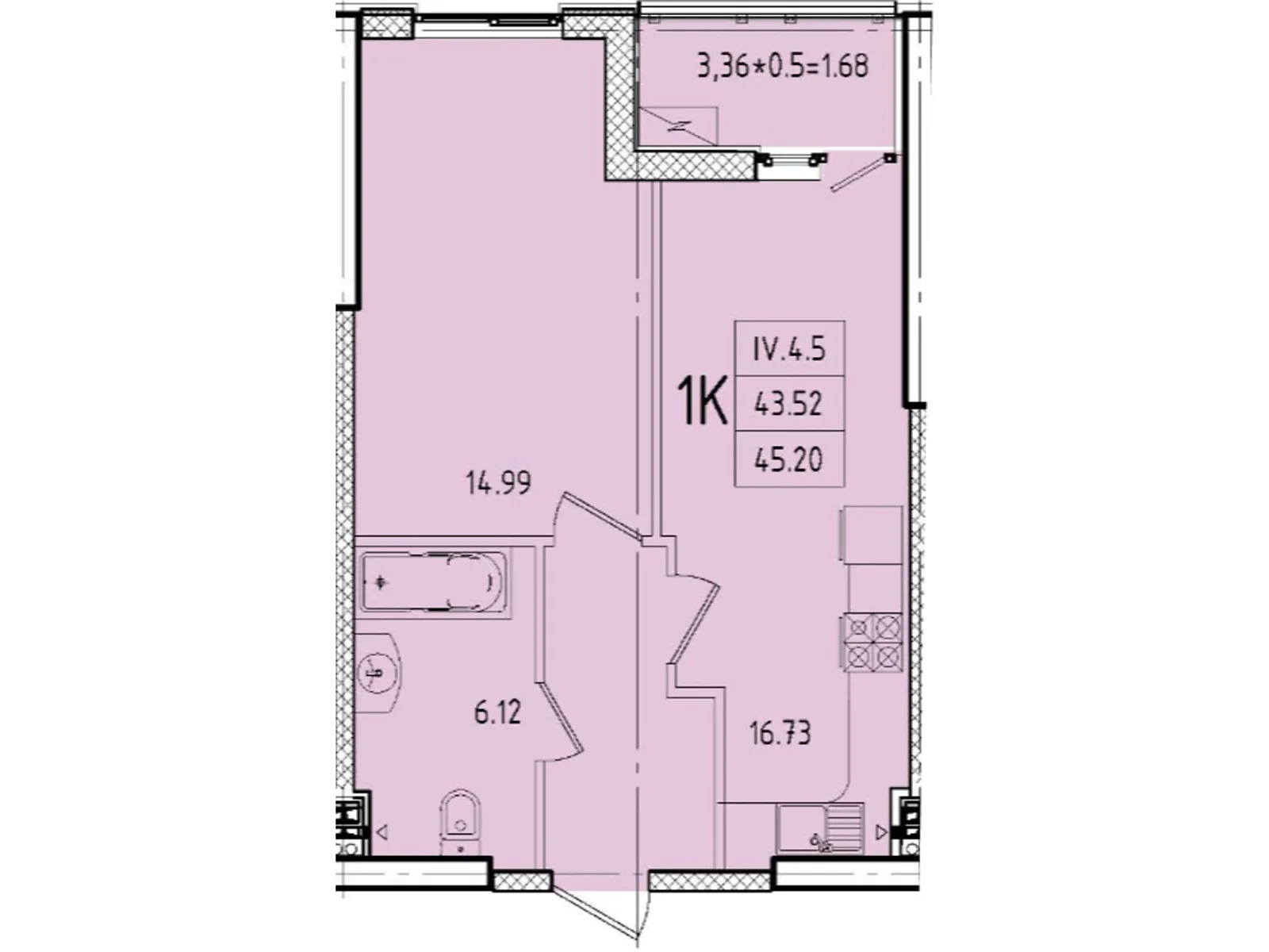 Продається 1-кімнатна квартира 45.2 кв. м у Одесі, вул. Генуезька, 1Ж - фото 1