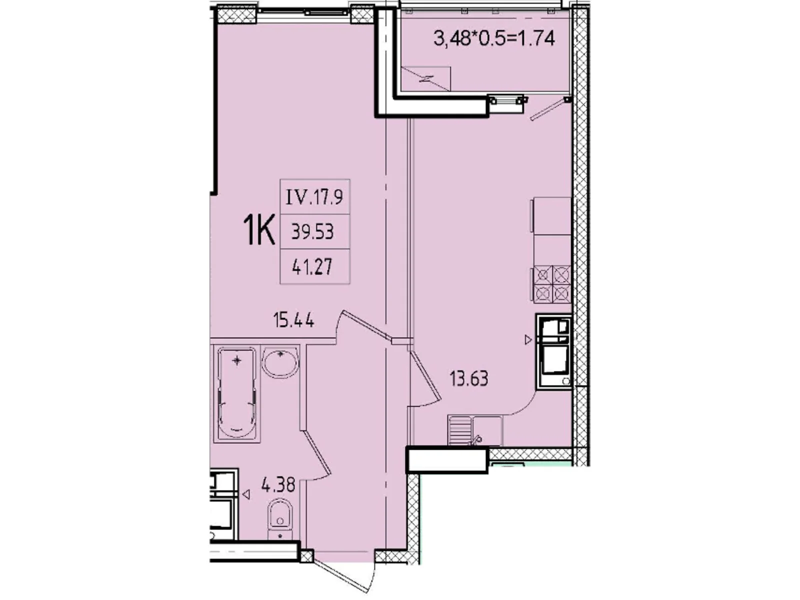 Продається 1-кімнатна квартира 41.27 кв. м у Одесі, вул. Генуезька, 1Ж - фото 1