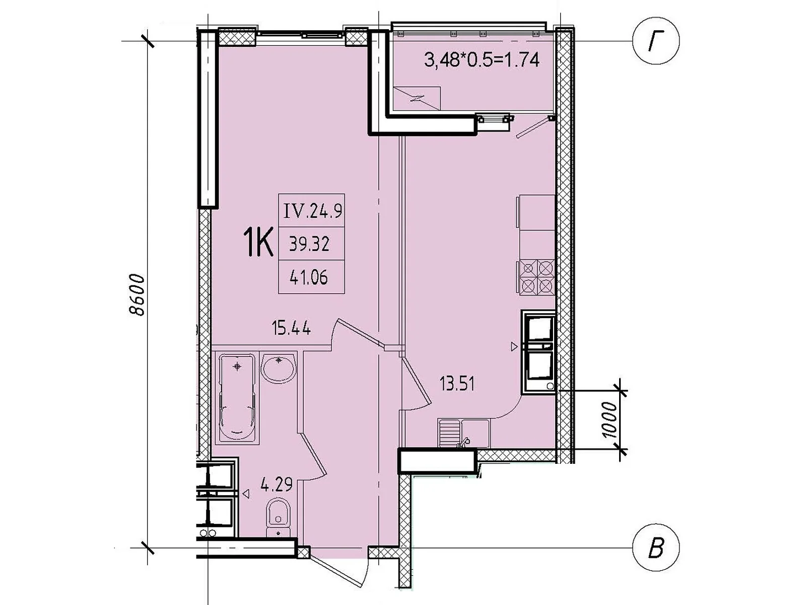 Продається 1-кімнатна квартира 41.06 кв. м у Одесі, вул. Генуезька, 1Ж - фото 1