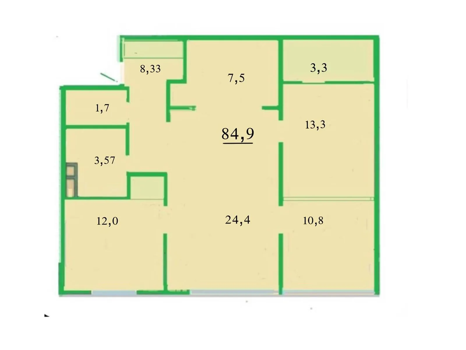 Продается 3-комнатная квартира 89 кв. м в Киеве, ул. Юлии Здановской(Михаила Ломоносова), 50/2 - фото 1