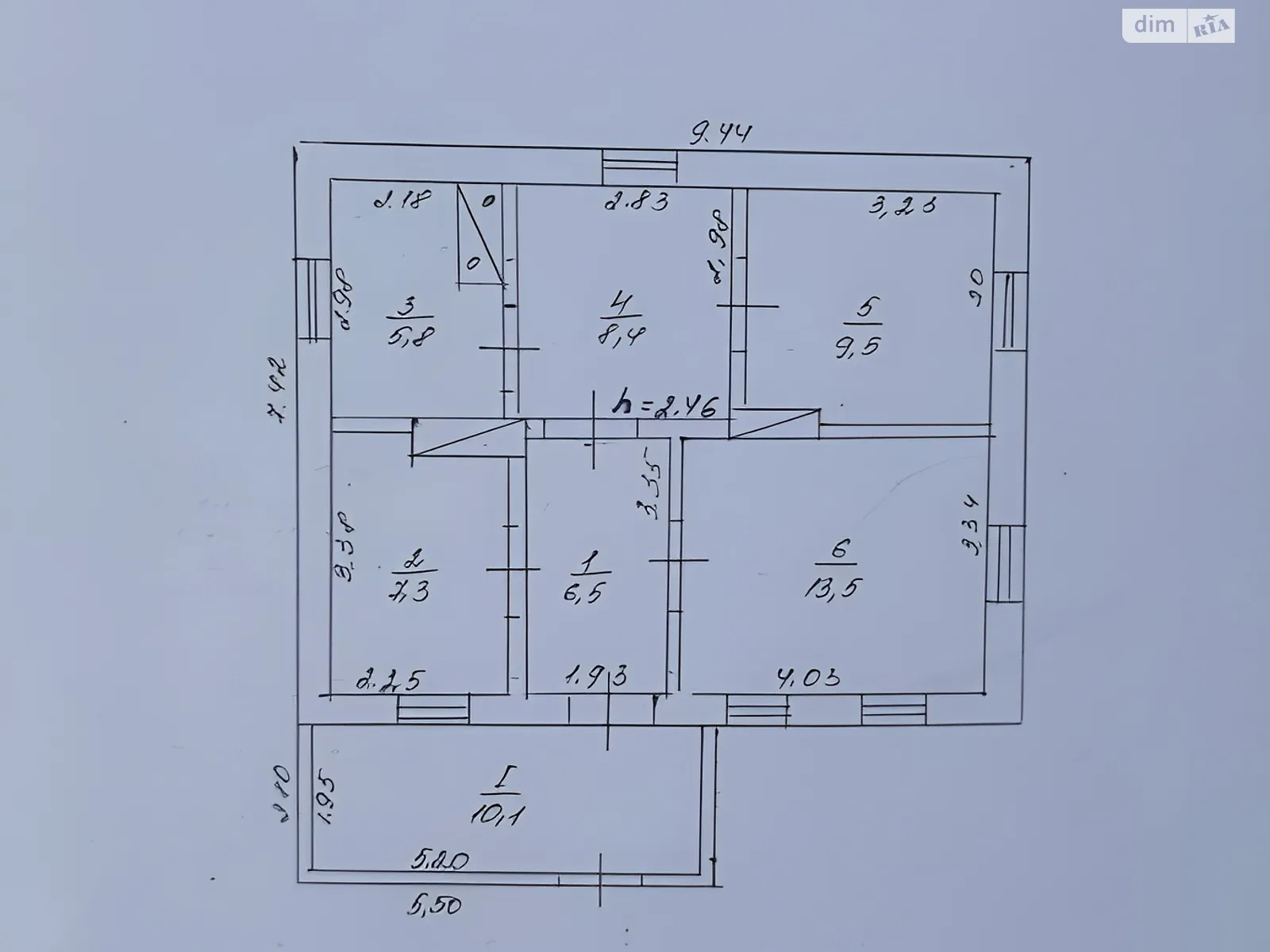 Продается одноэтажный дом 61.1 кв. м с гаражом, цена: 33500 $ - фото 1