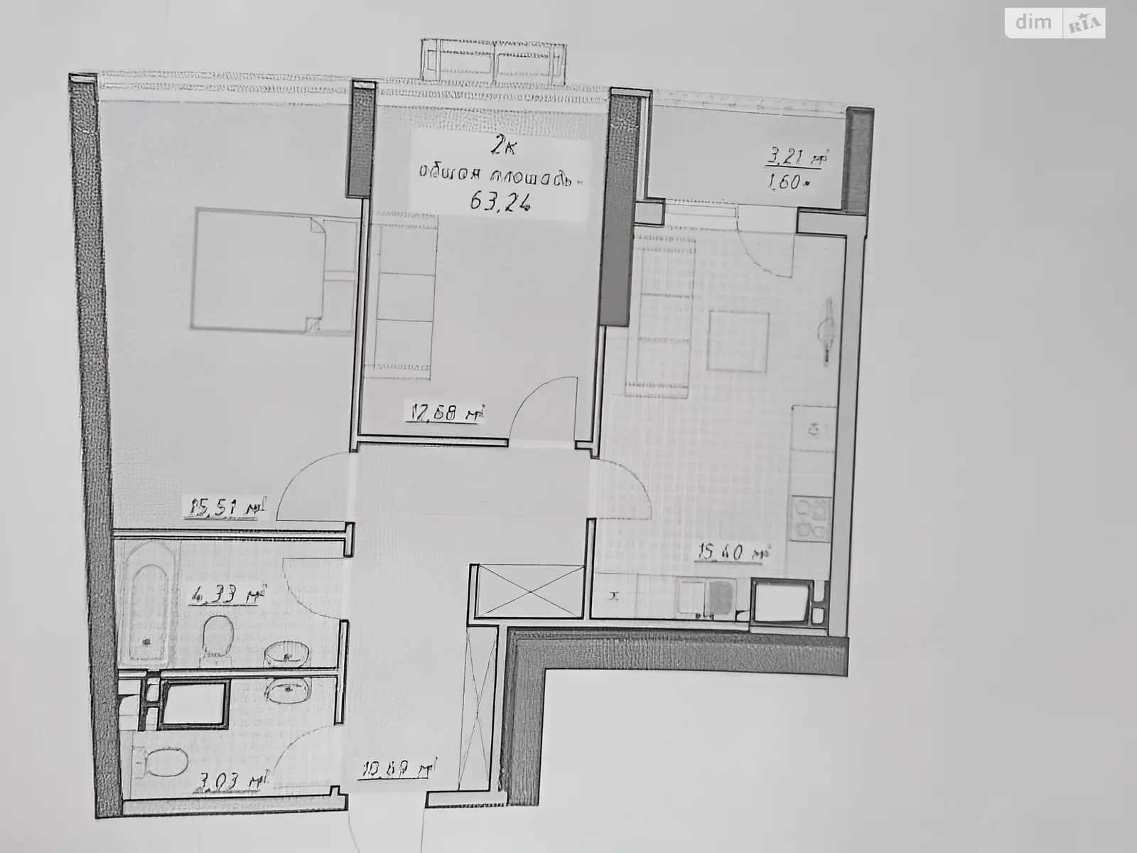 Продається 2-кімнатна квартира 63 кв. м у Одесі, пров. Курортний, 2 - фото 1