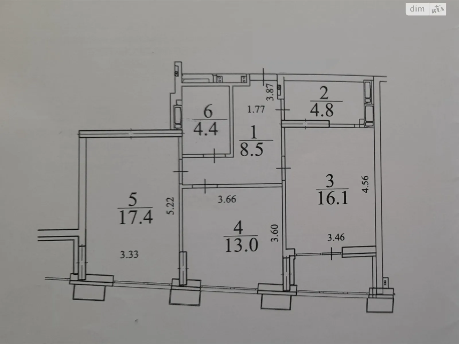 Продается 2-комнатная квартира 68.1 кв. м в Киеве, ул. Николая Кравченко - фото 1