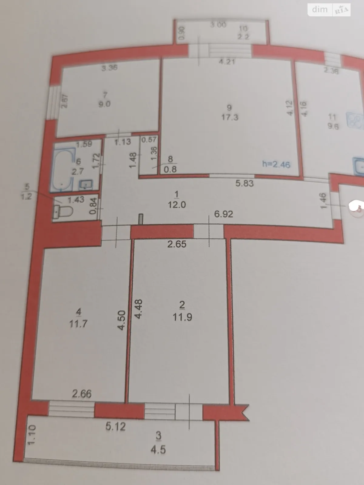 Продається 4-кімнатна квартира 82 кв. м у Стрию, вул. Коссака, 2 - фото 1