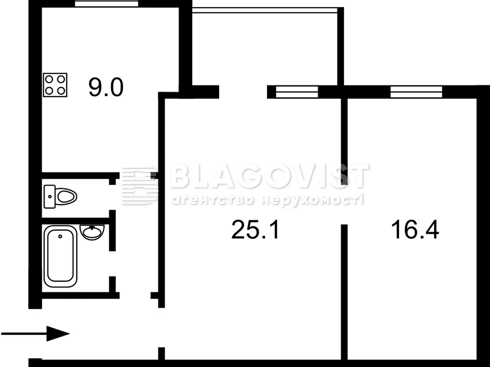Продается 2-комнатная квартира 63.5 кв. м в Киеве, ул. Большая Васильковская, 81 - фото 1