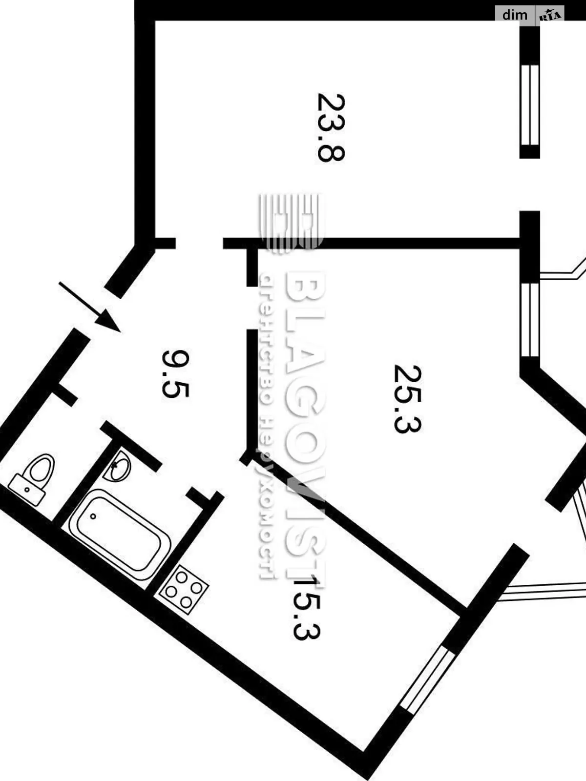 Продається 2-кімнатна квартира 82 кв. м у Києві, вул. Срібнокільська, 24 - фото 1