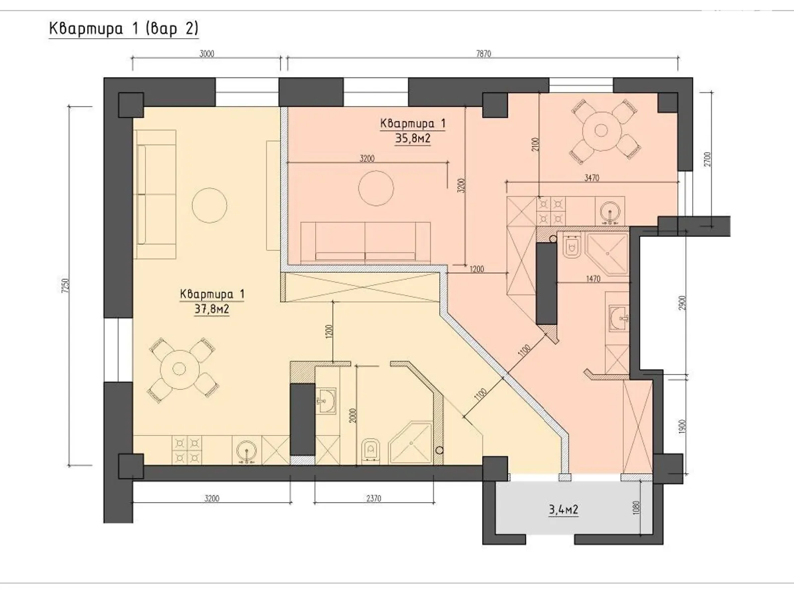 Продается 3-комнатная квартира 77 кв. м в Днепре, просп. Поля Александра - фото 1