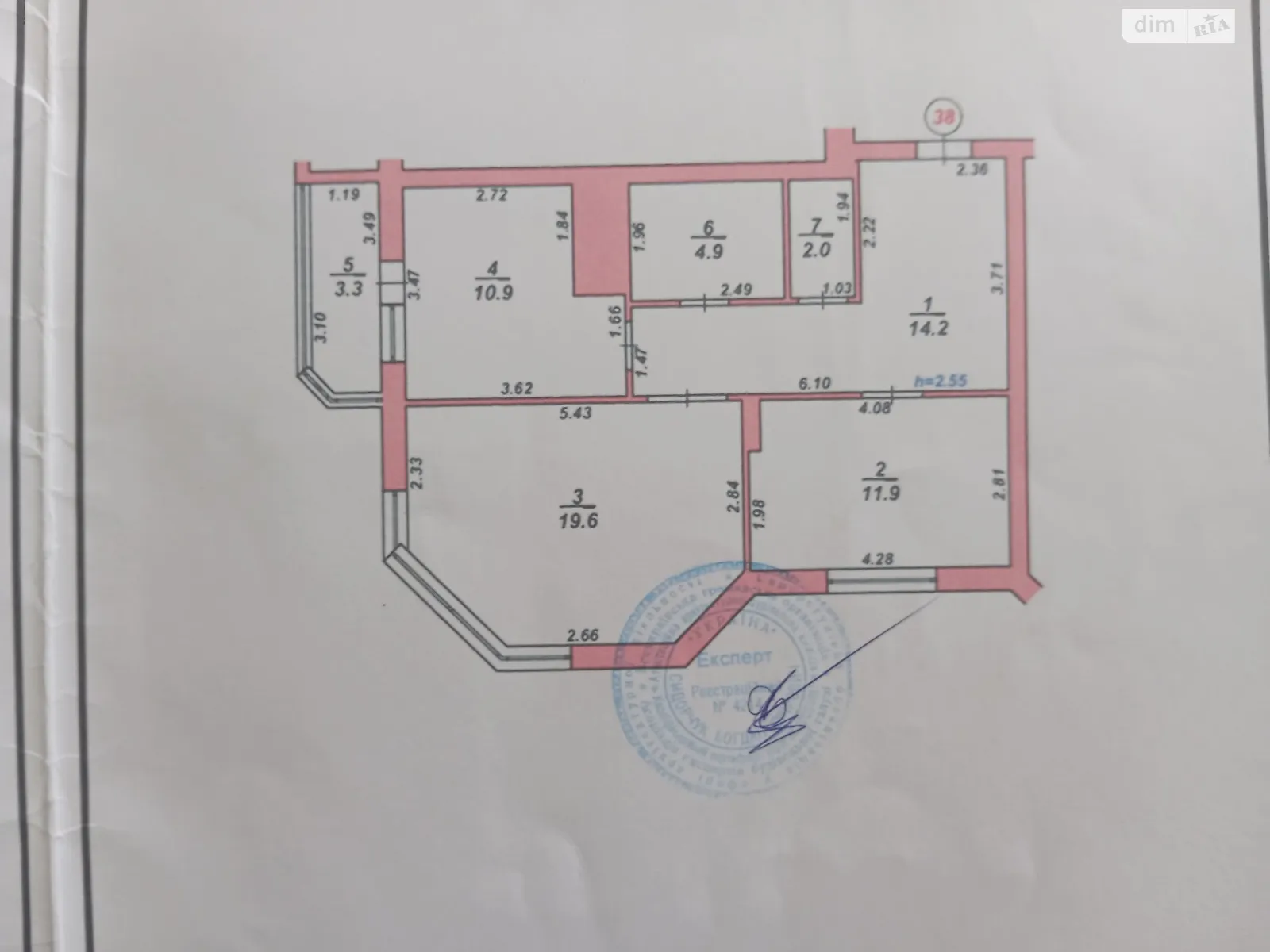 Продается 2-комнатная квартира 66.8 кв. м в Хмельницком, ул. Строителей (Грузевица-2), 5/2 - фото 1