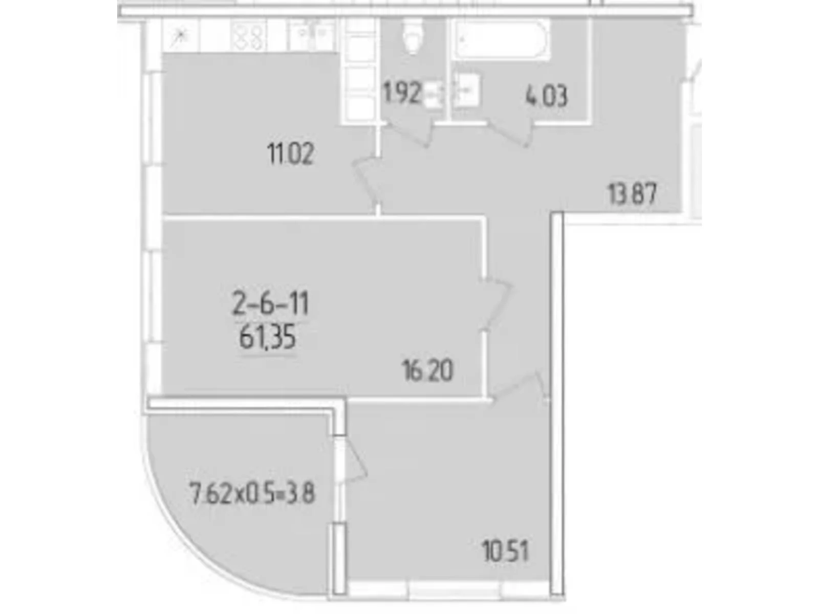 Продается 2-комнатная квартира 61.1 кв. м в Одессе - фото 1