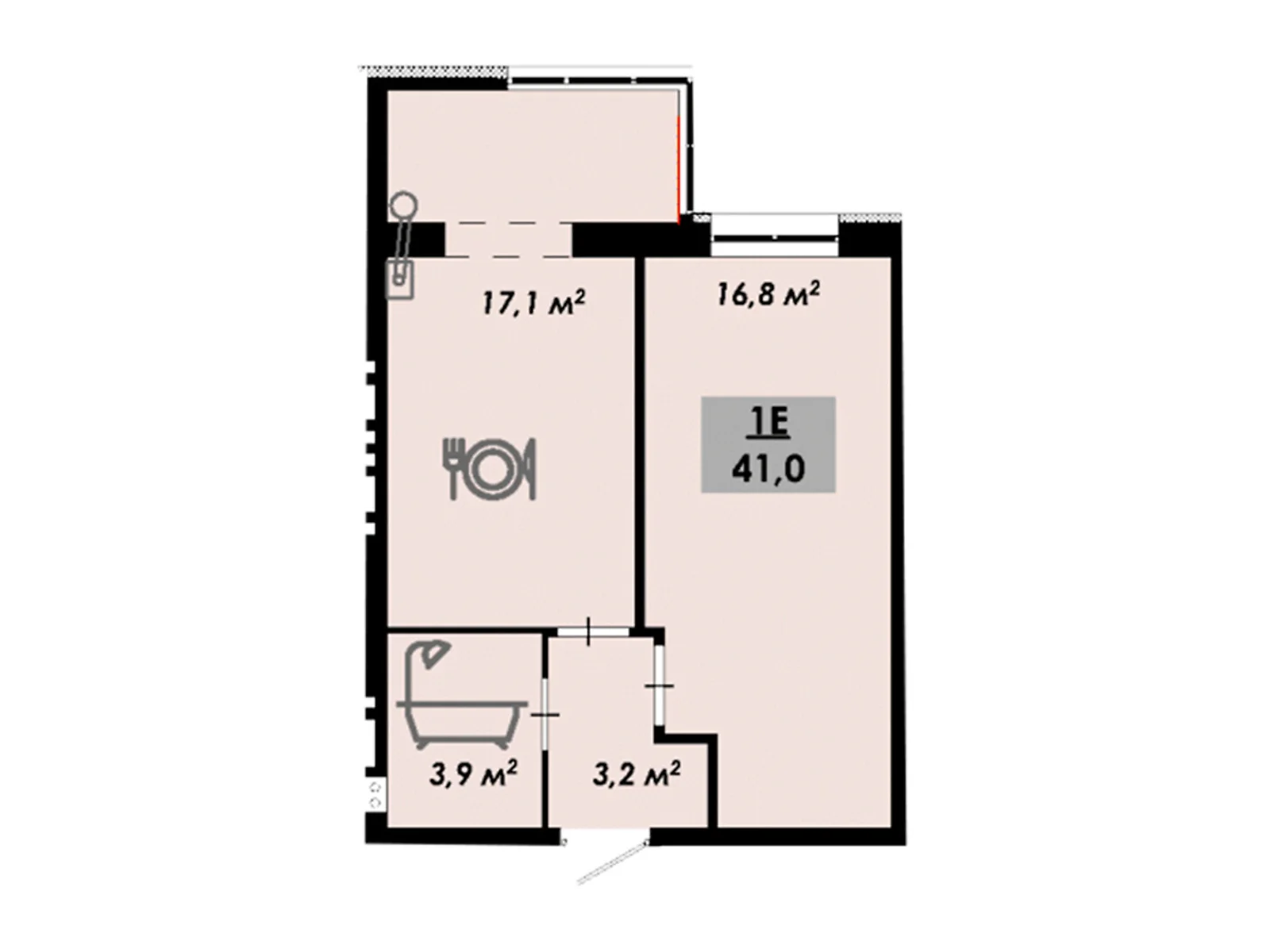 Продается 1-комнатная квартира 41 кв. м в Черкассах, ул. Надпольная, 222 - фото 1