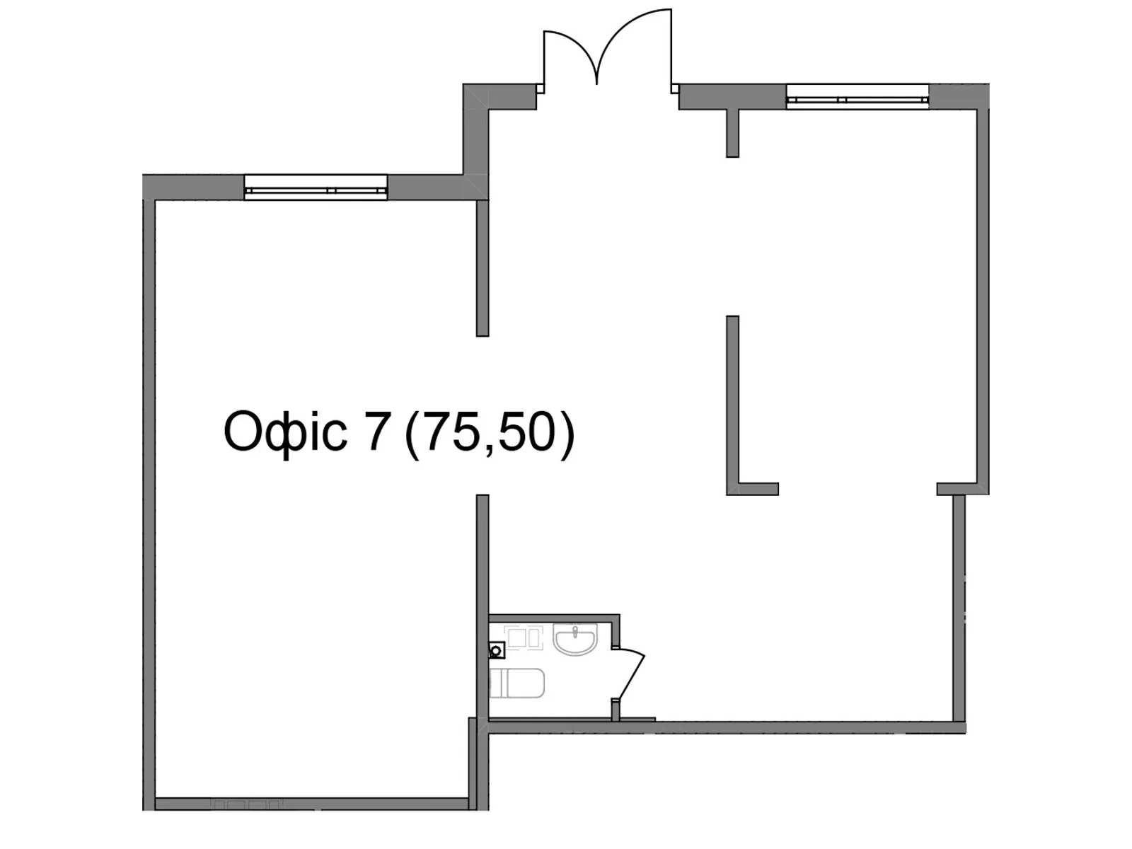 Продається офіс 75.5 кв. м в бізнес-центрі, цена: 83050 $ - фото 1