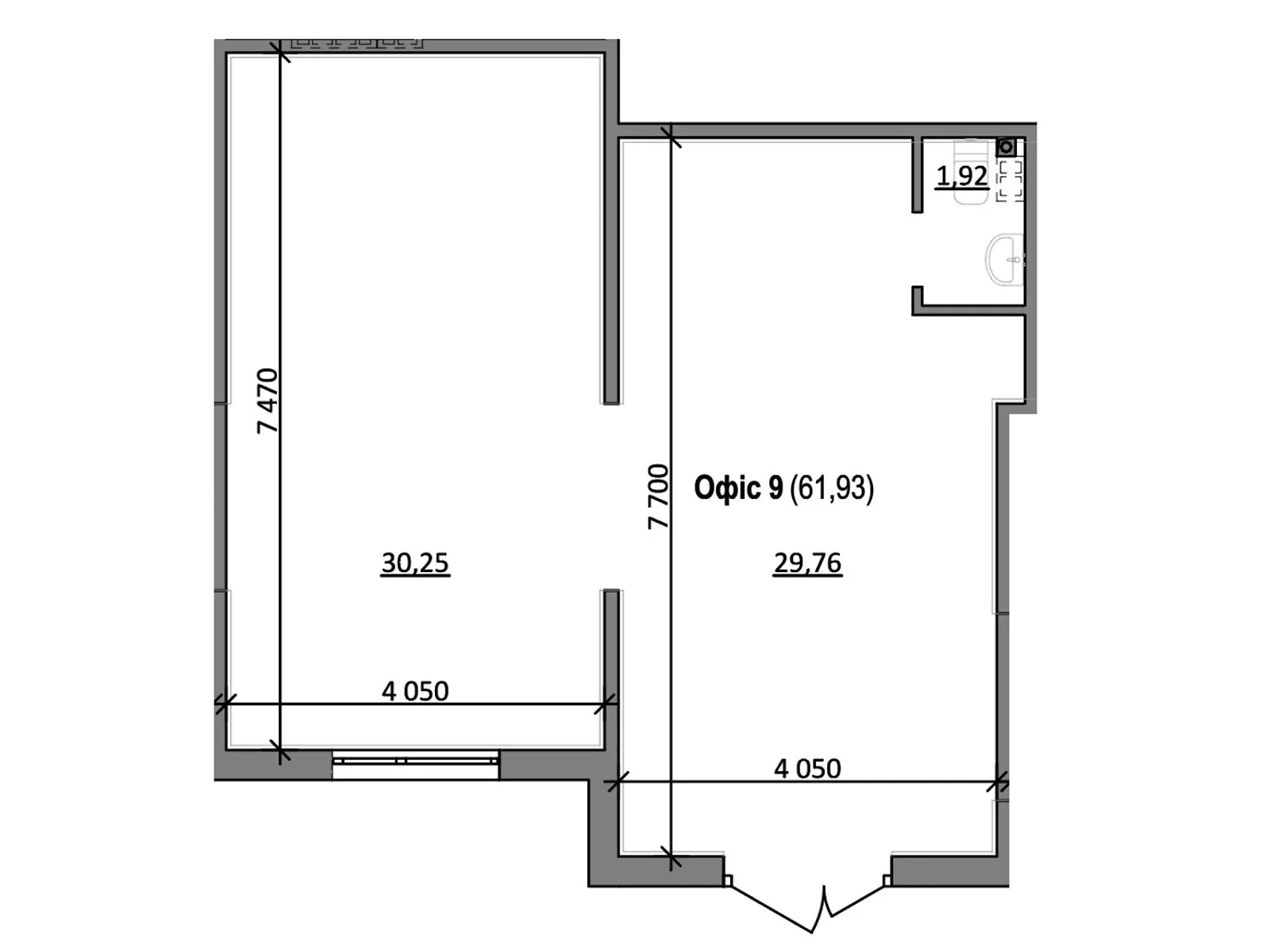 Продается офис 61.9 кв. м в бизнес-центре, цена: 64686 $ - фото 1