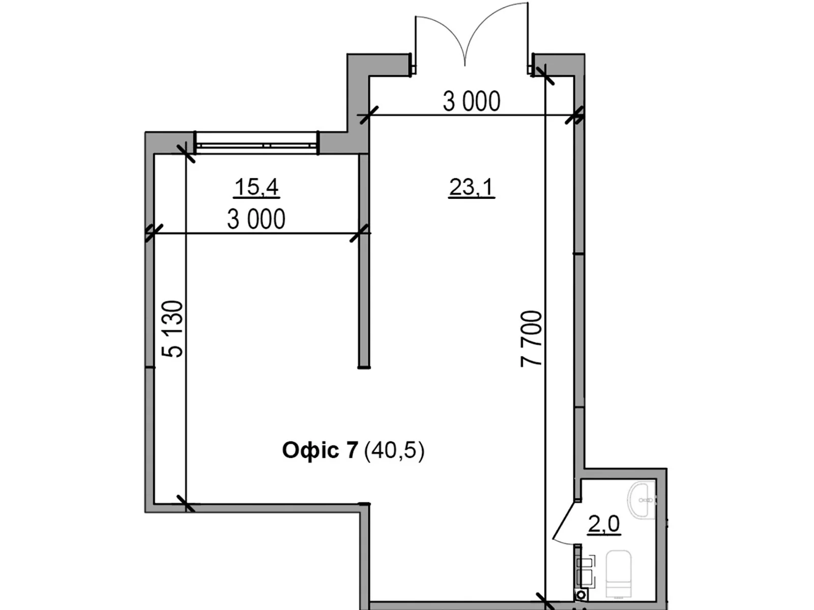Продается офис 40.5 кв. м в бизнес-центре, цена: 41310 $ - фото 1