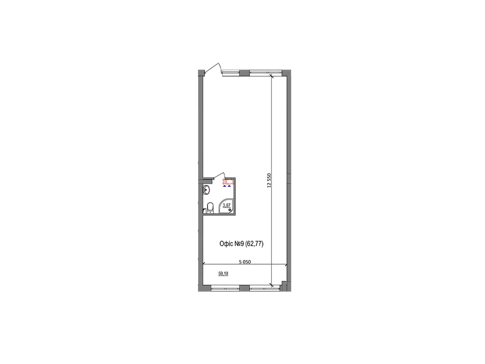 Продається офіс 62.8 кв. м в бізнес-центрі, цена: 62172 $ - фото 1
