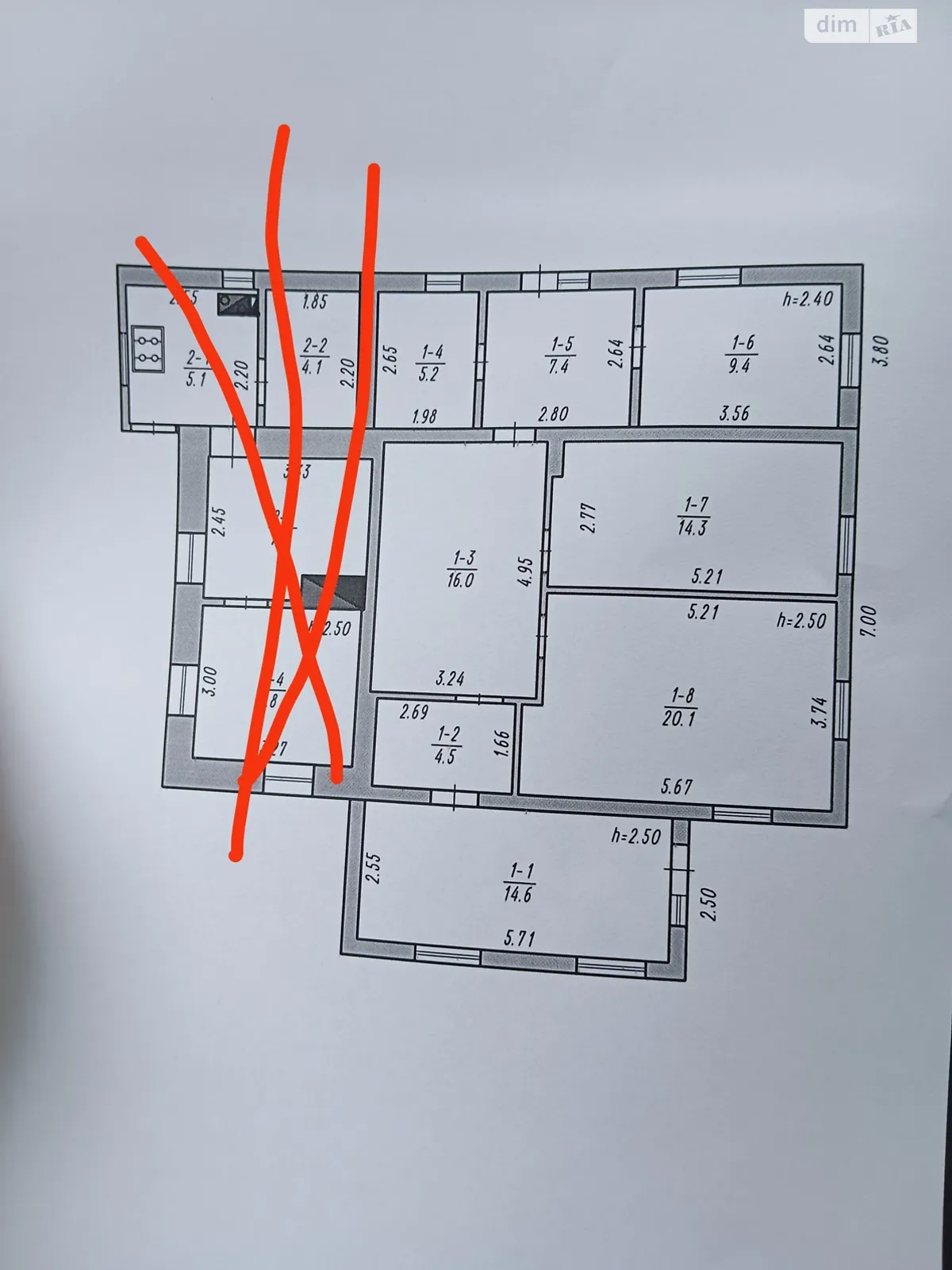 Продается часть дома 80 кв. м с подвалом, цена: 35000 $ - фото 1