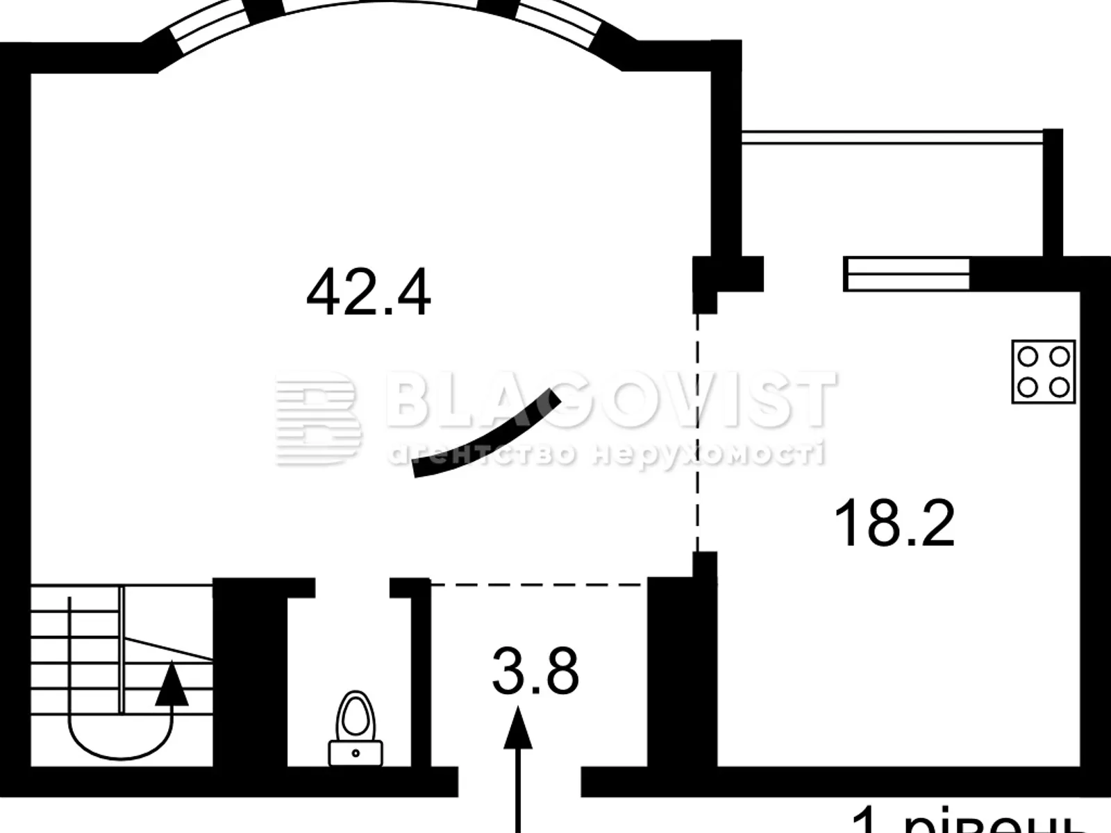 Продається 3-кімнатна квартира 128.5 кв. м у Києві, вул. Герцена, 17-25 - фото 1