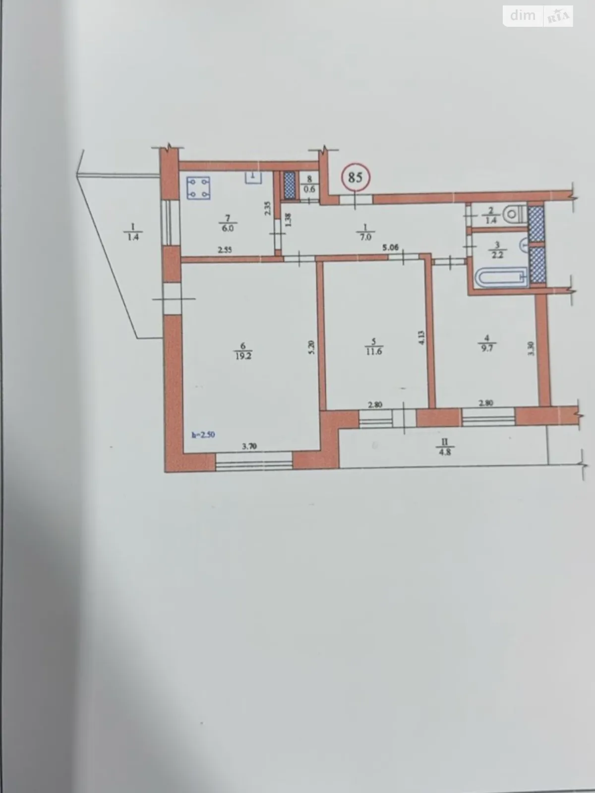 Продается 3-комнатная квартира 63.9 кв. м в Днепре, ул. Янгеля Академика, 21 - фото 1