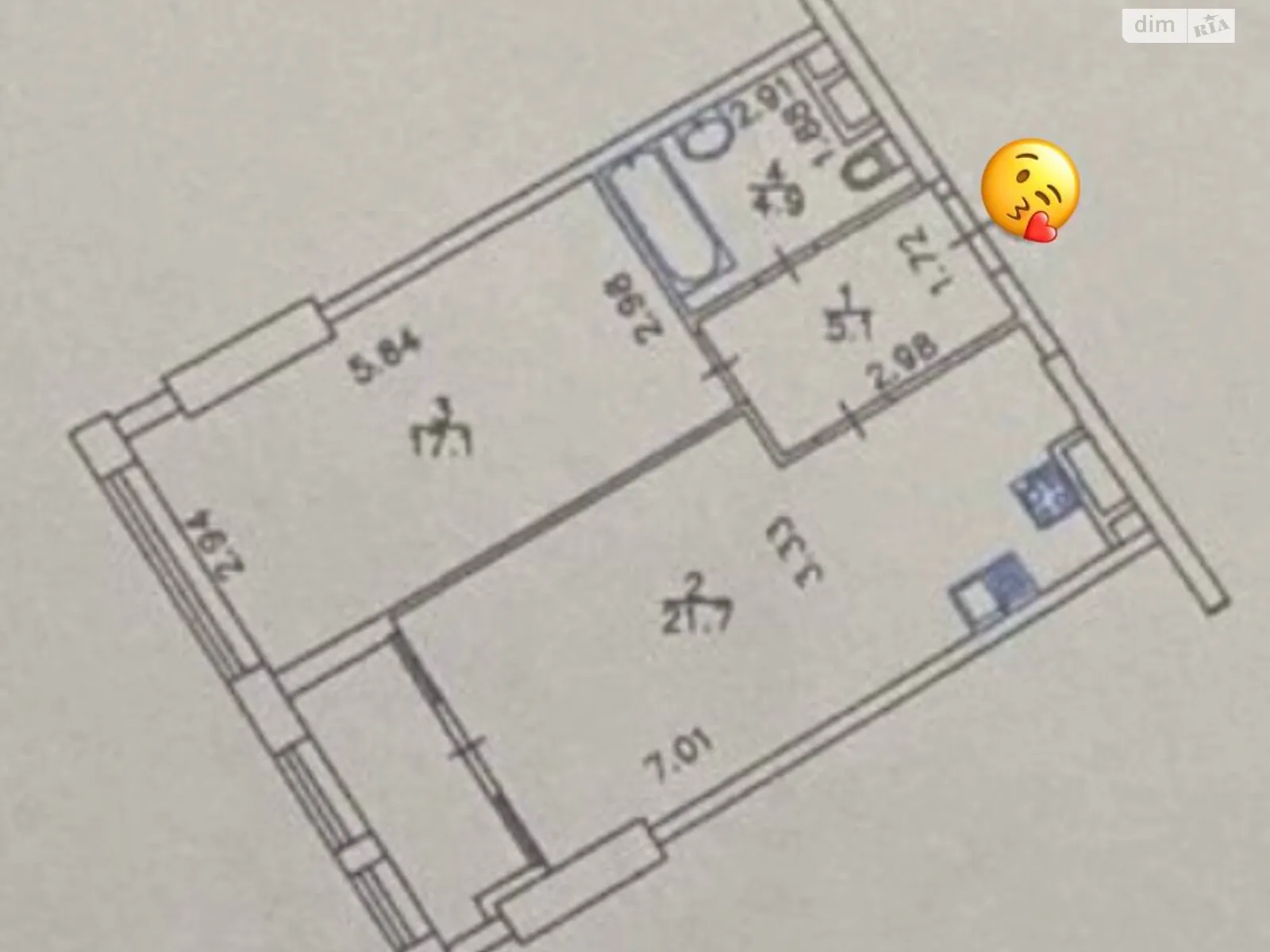 Продається 2-кімнатна квартира 52.5 кв. м у Києві - фото 1