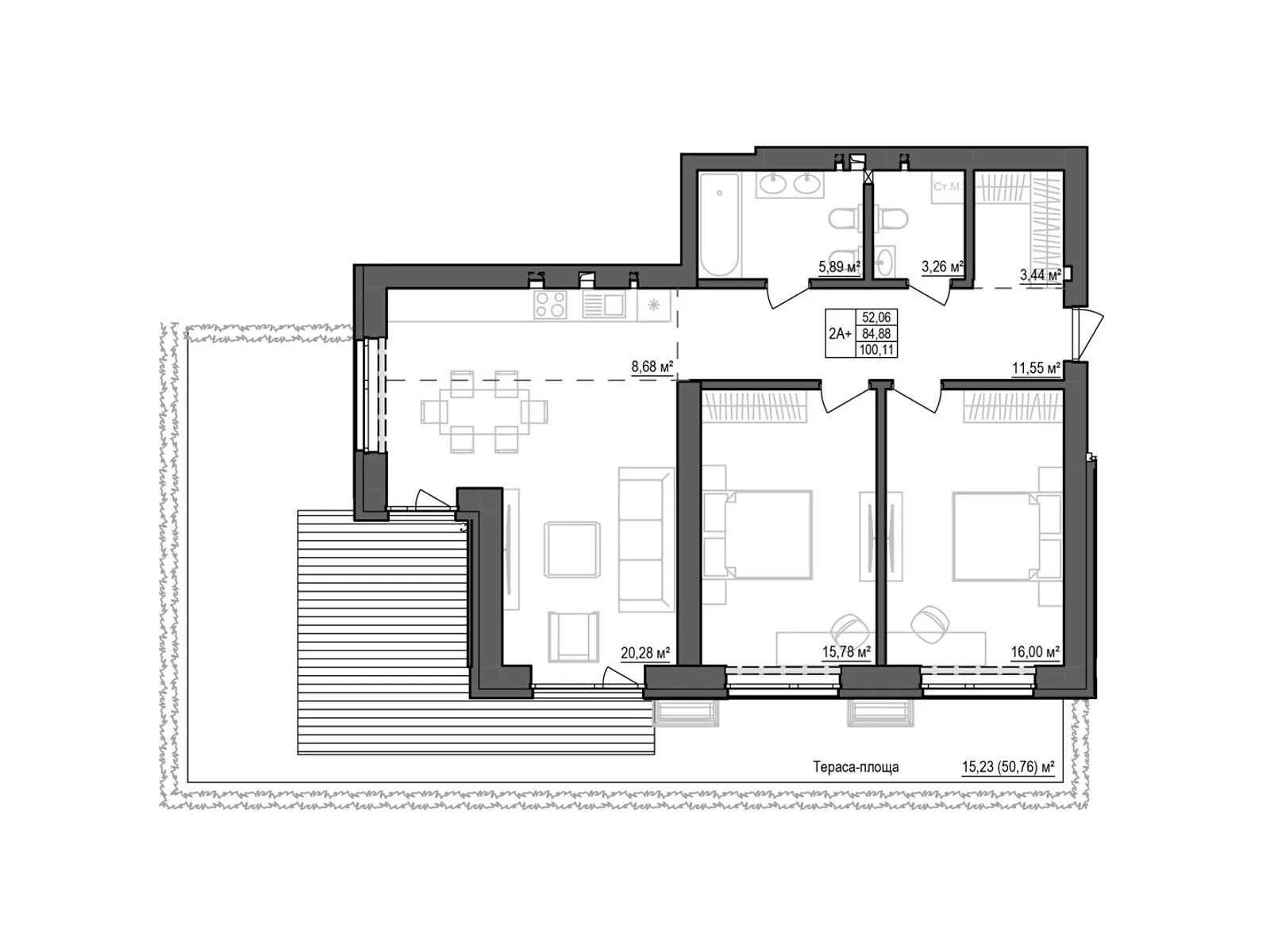 Продается 2-комнатная квартира 100.11 кв. м в Кропивницком, ул. Яновского - фото 1