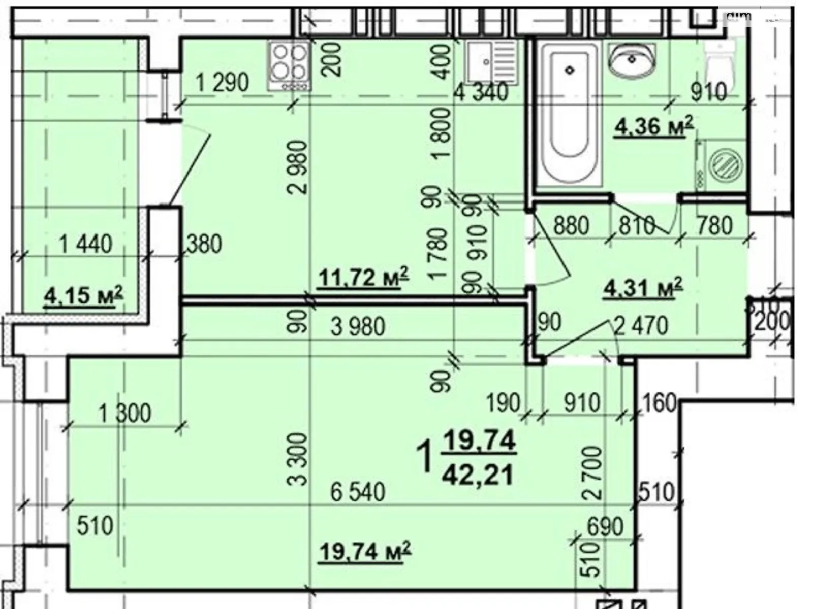 Продається 1-кімнатна квартира 42.5 кв. м у Харкові, просп. Героїв Харкова(Московський), 268 - фото 1