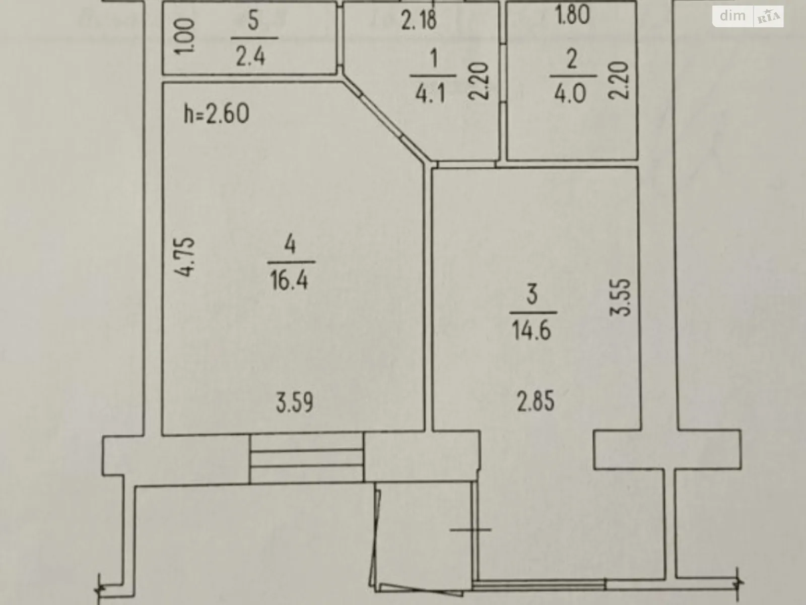 Продается 1-комнатная квартира 43 кв. м в Черкассах, ул. Смелянская, 122А - фото 1