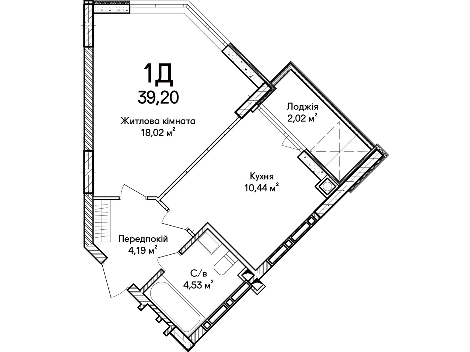Продається 1-кімнатна квартира 39 кв. м у Ірпені, вул. Ольги Кобилянської(Достоєвського) - фото 1