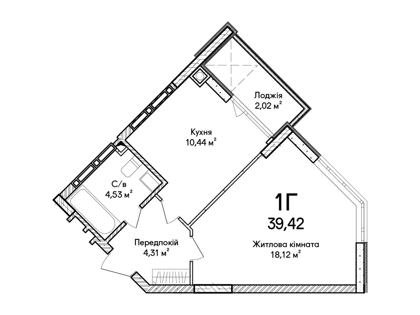 Продається 1-кімнатна квартира 39 кв. м у Ірпені, вул. Ольги Кобилянської(Достоєвського) - фото 1