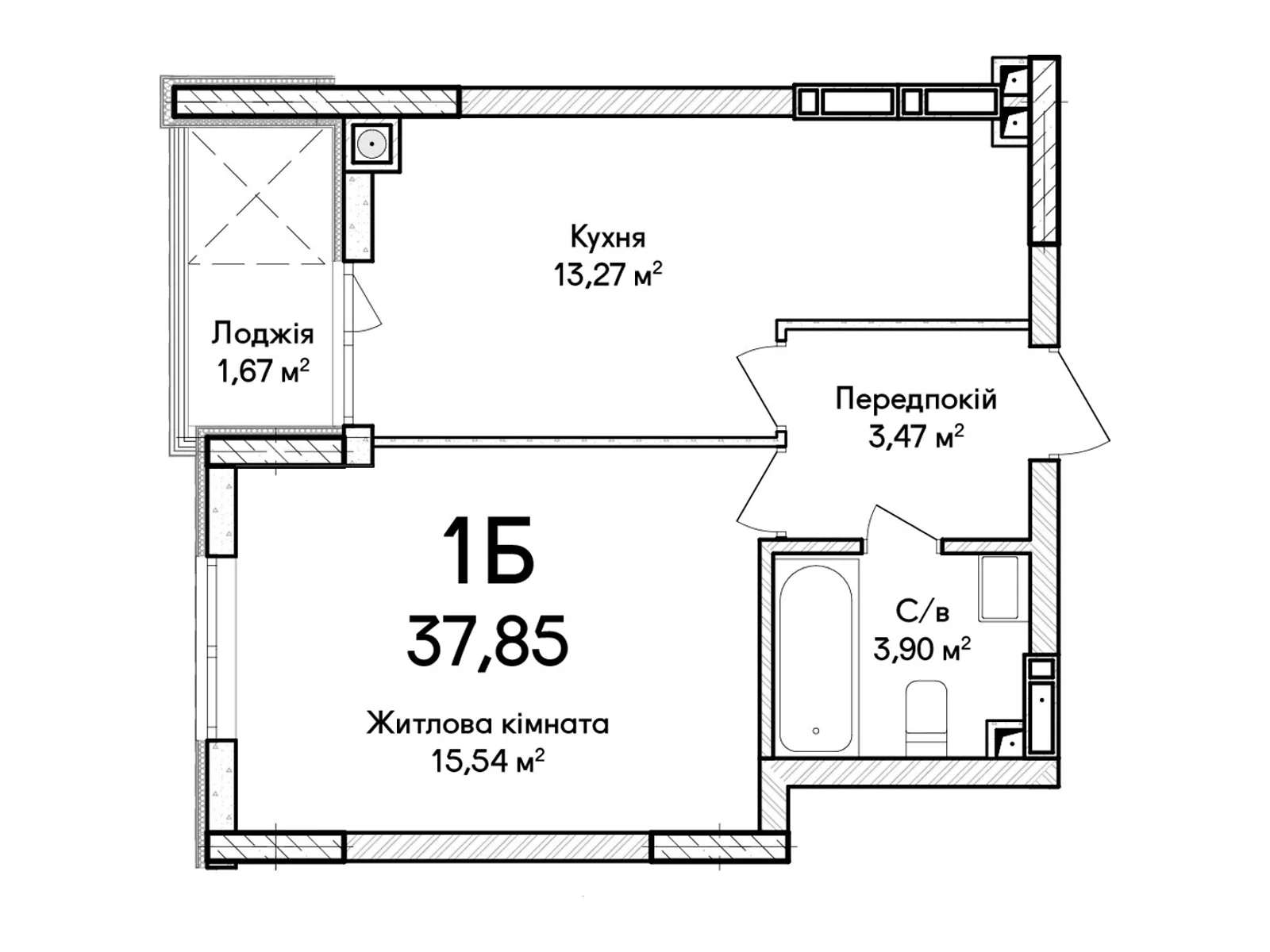 Продается 1-комнатная квартира 38 кв. м в Ирпене, ул. Ольги Кобылянской(Достоевского) - фото 1