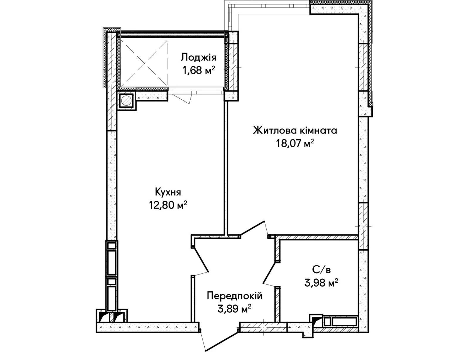 Продается 1-комнатная квартира 40 кв. м в Ирпене, ул. Ольги Кобылянской(Достоевского) - фото 1