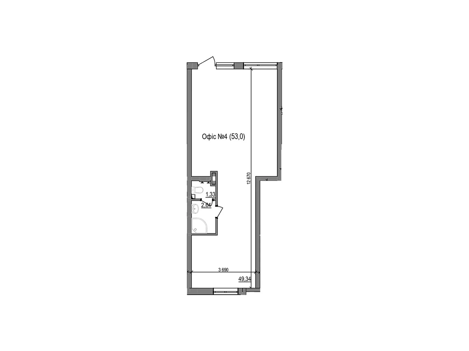 Продається офіс 53 кв. м в бізнес-центрі, цена: 55650 $ - фото 1