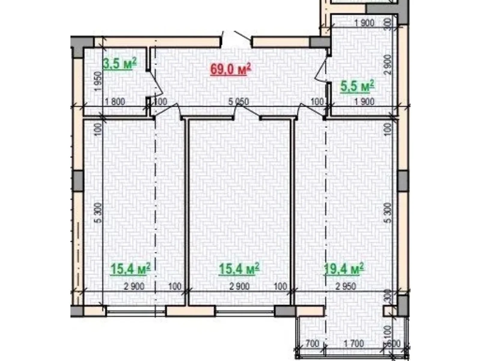 Продається 2-кімнатна квартира 69 кв. м у Житомирі, вул. Народицька, 4 - фото 1