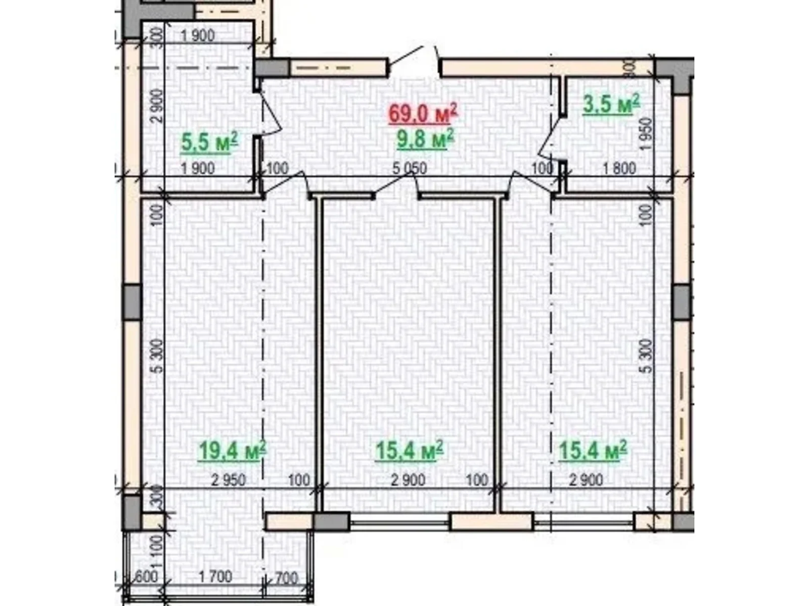 Продається 2-кімнатна квартира 69 кв. м у Житомирі, вул. Народицька, 4 - фото 1