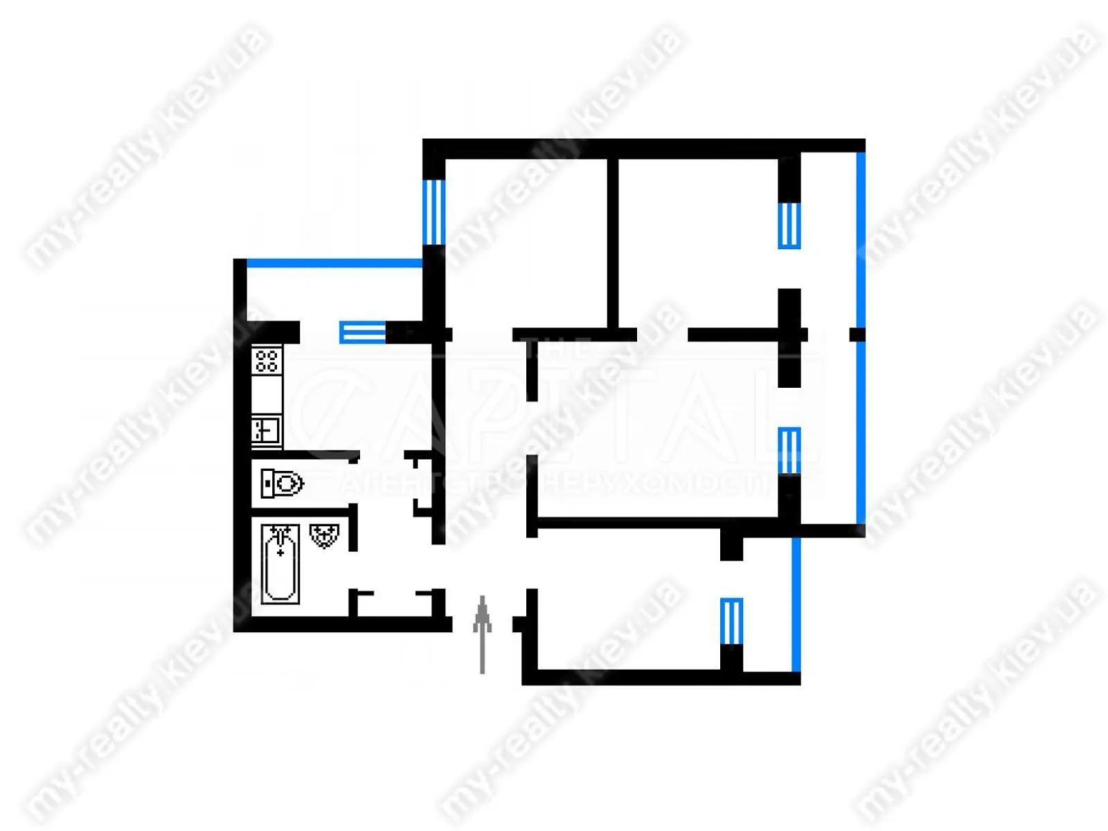 Продается 4-комнатная квартира 90 кв. м в Киеве, цена: 126000 $ - фото 1