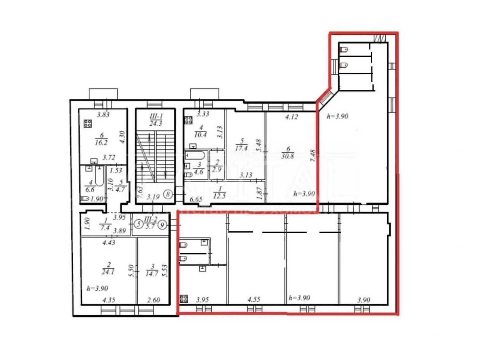 Сдается в аренду офис 183 кв. м в бизнес-центре, цена: 2200 $ - фото 1