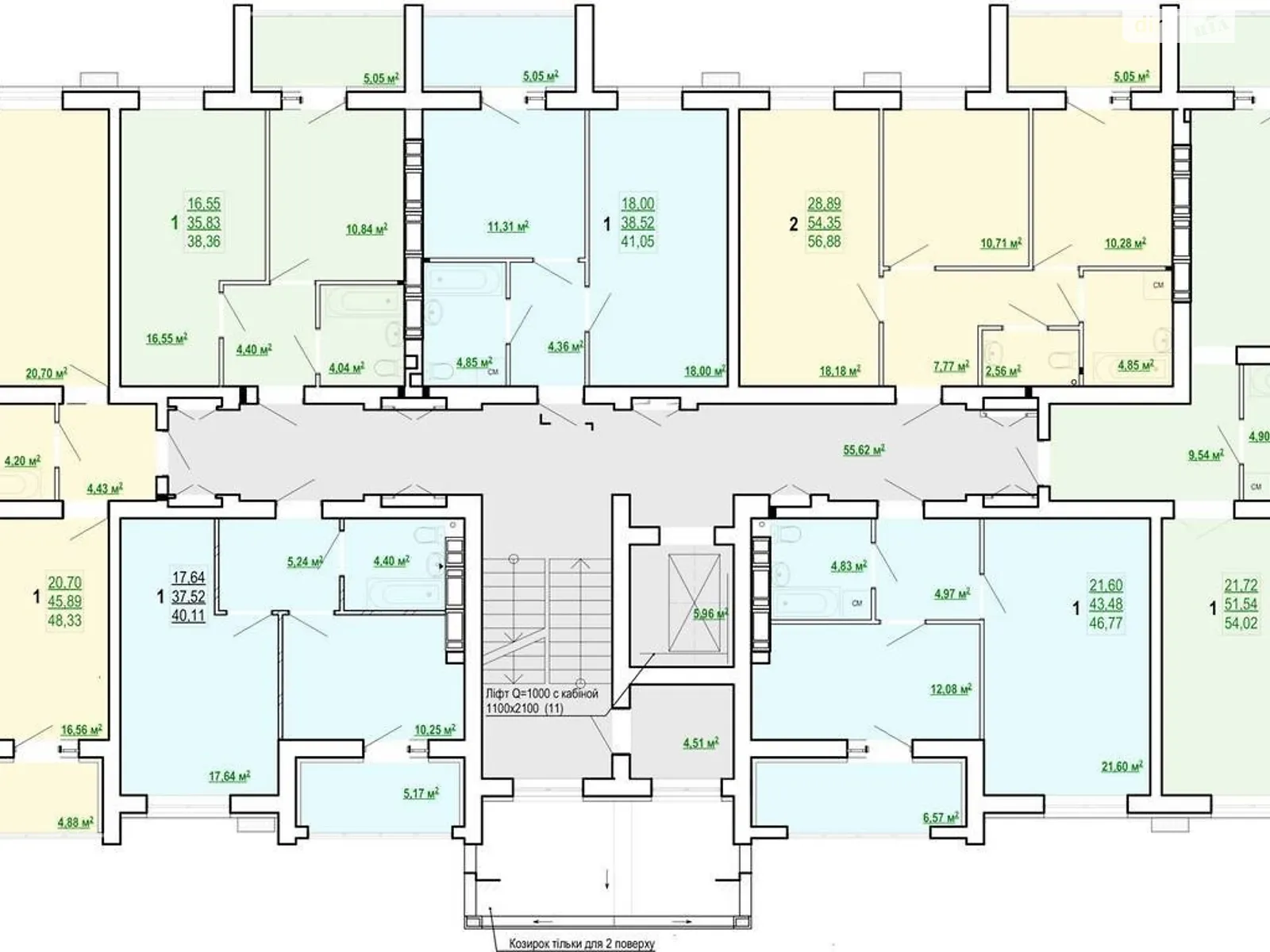 Продается 1-комнатная квартира 54 кв. м в Харькове, цена: 27000 $ - фото 1