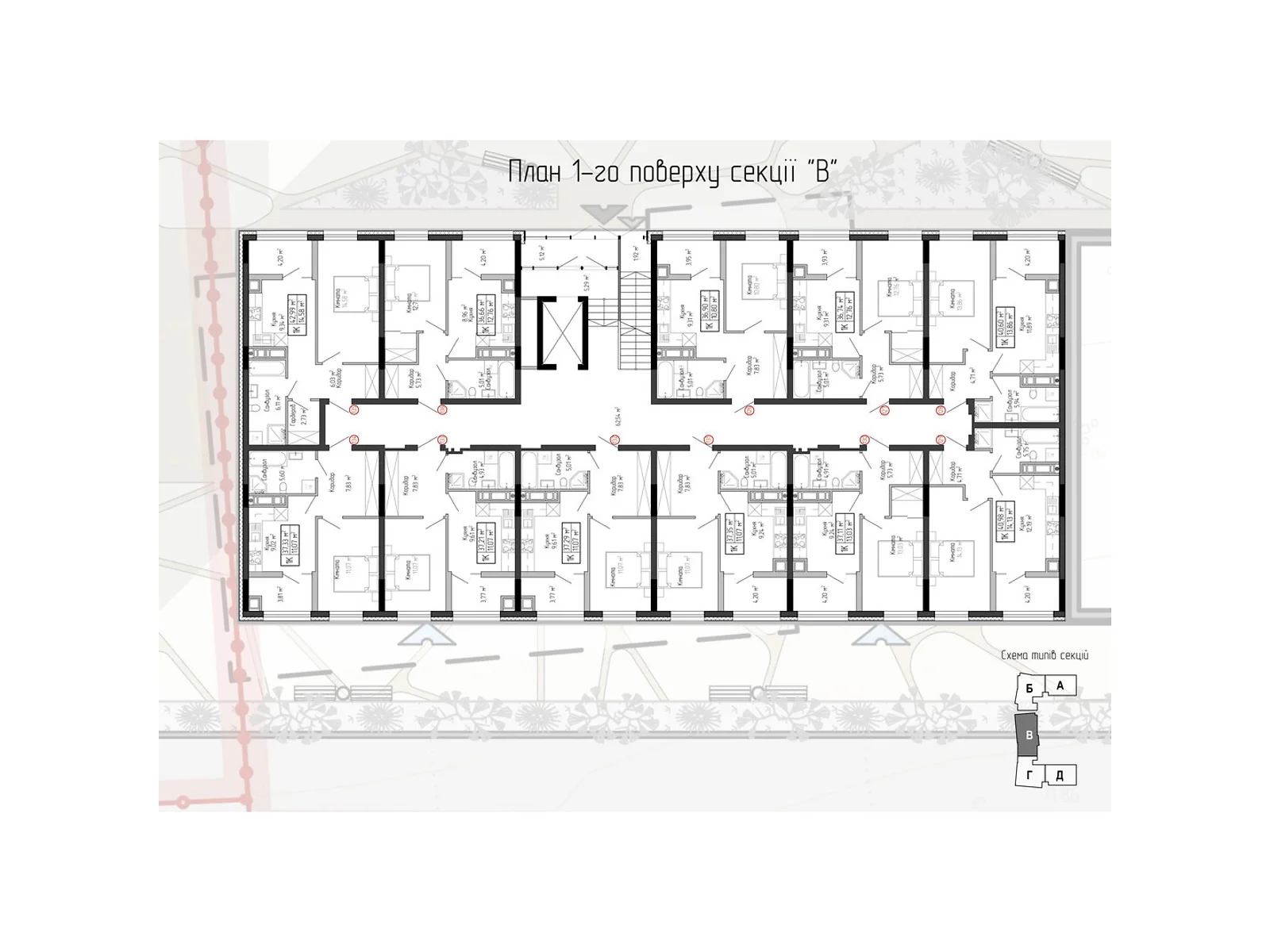1-кімнатна квартира 40.98 кв. м у Тернополі, цена: 24633 $ - фото 1