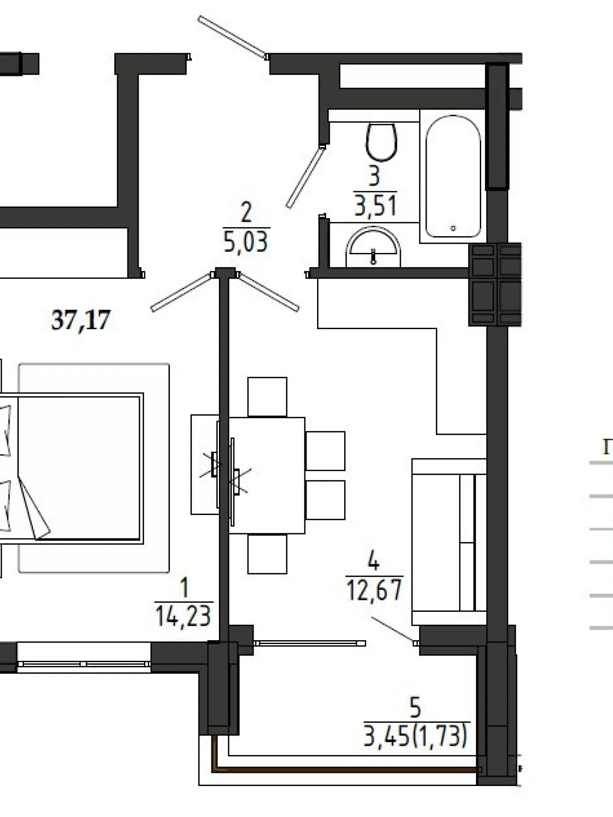 Продается 1-комнатная квартира 37 кв. м в Одессе, ул. Чехова, 1 - фото 1