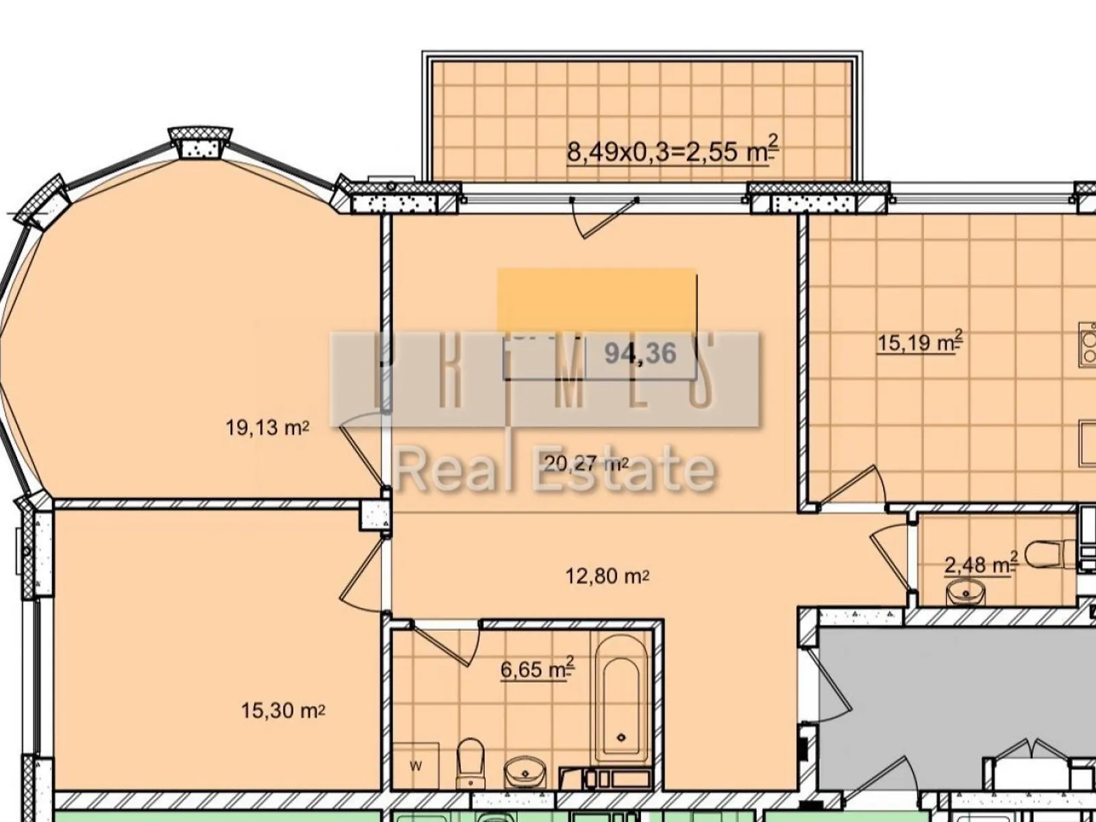 Продается 3-комнатная квартира 75.31 кв. м в Киеве, ул. Михаила Бойчука - фото 1