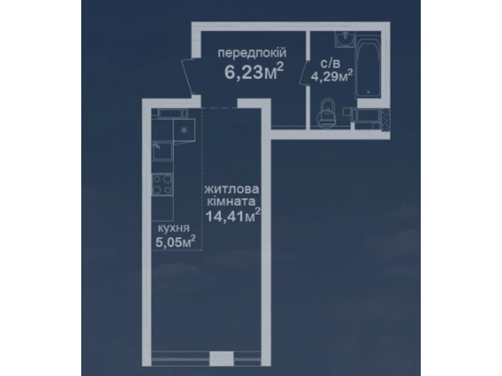 Продается 1-комнатная квартира 29.98 кв. м в Киеве, ул. Академика Заболотного, 152 - фото 1