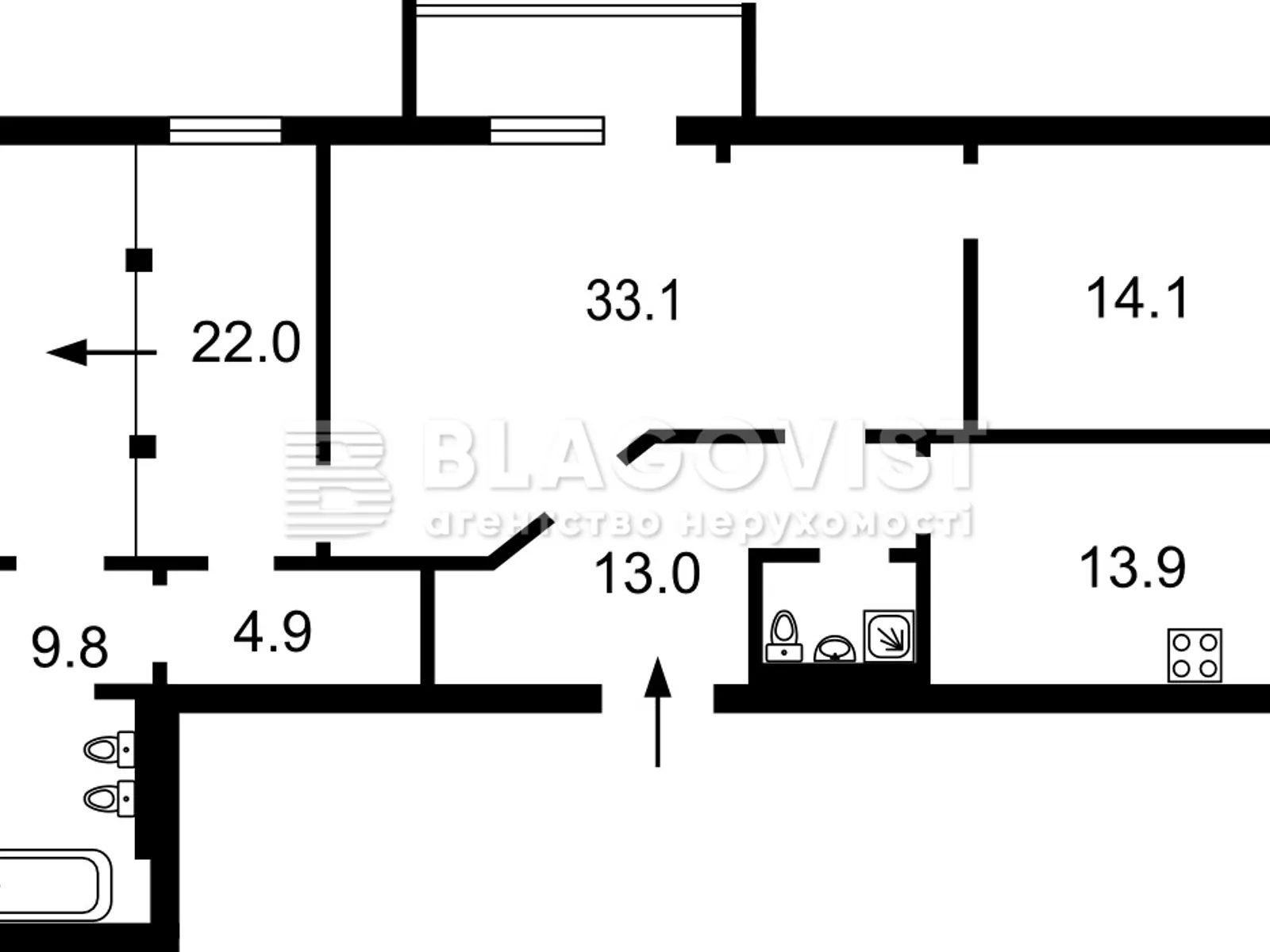 Продается 3-комнатная квартира 114 кв. м в Киеве, пер. Ярославский, 7/9 - фото 1