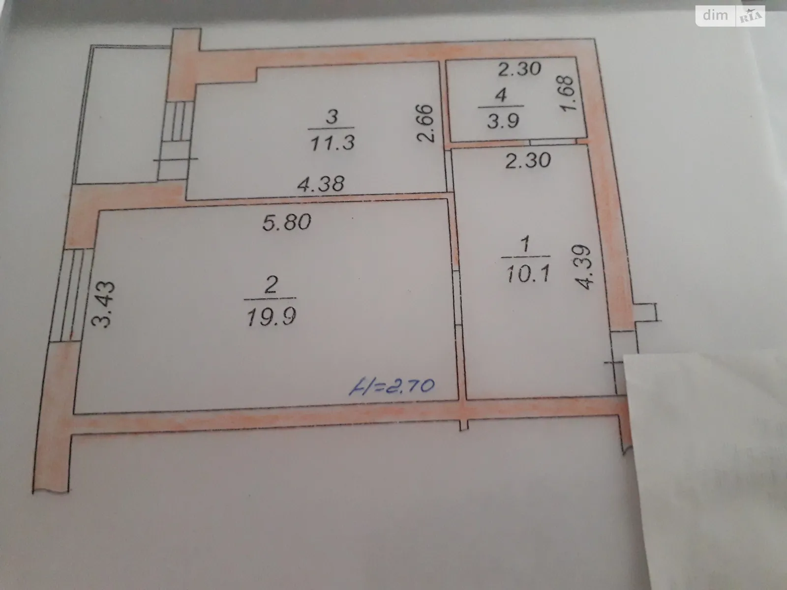 Продається 1-кімнатна квартира 46.2 кв. м у Софіївській Борщагівці, вул. Лесі Українки, 19 - фото 1