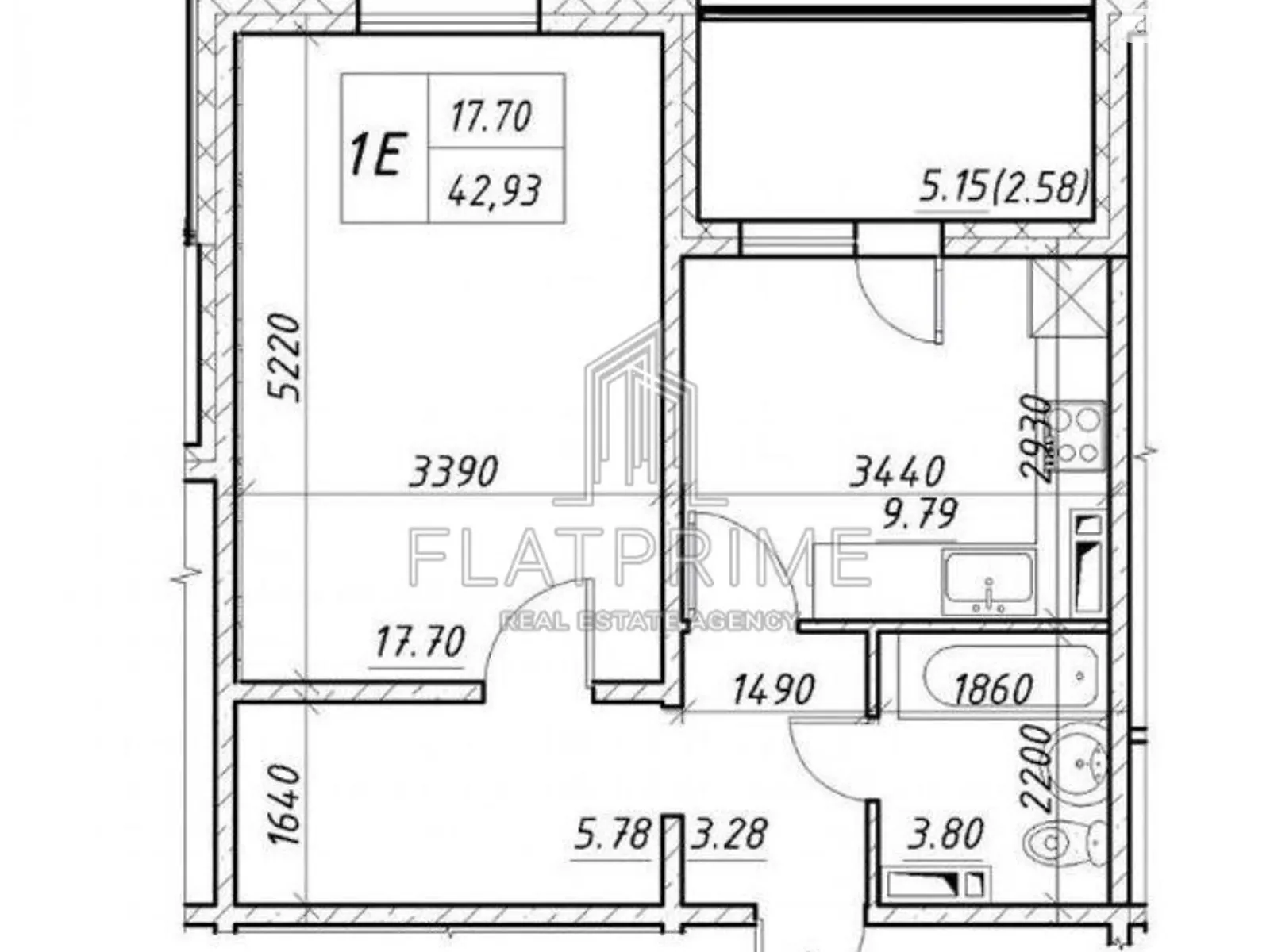 Продается 1-комнатная квартира 42.93 кв. м в Киеве, ул. Коноплянская, 22А - фото 1