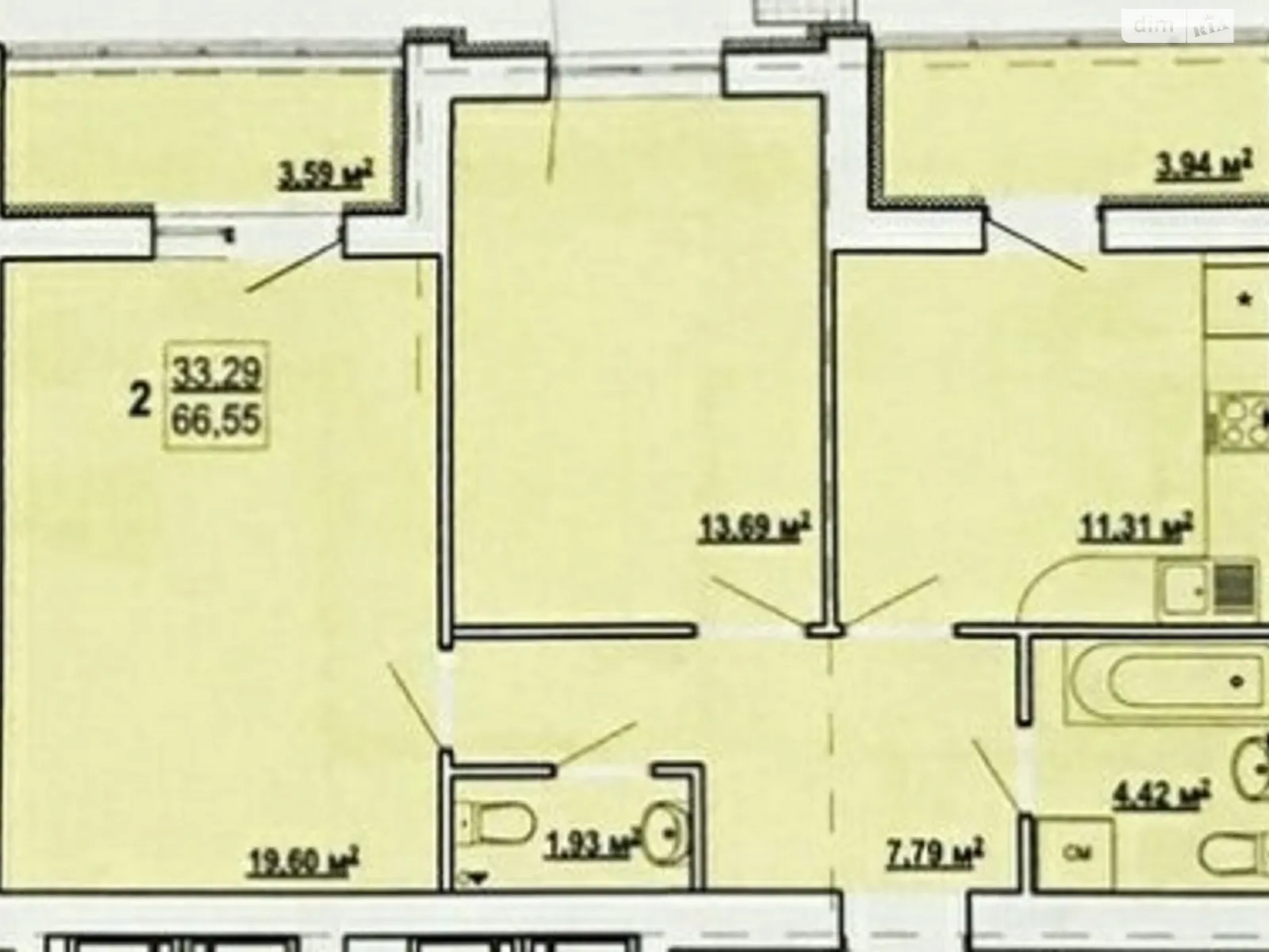 Продається 2-кімнатна квартира 66 кв. м у Харкові, вул. Борткевича, 7В - фото 1