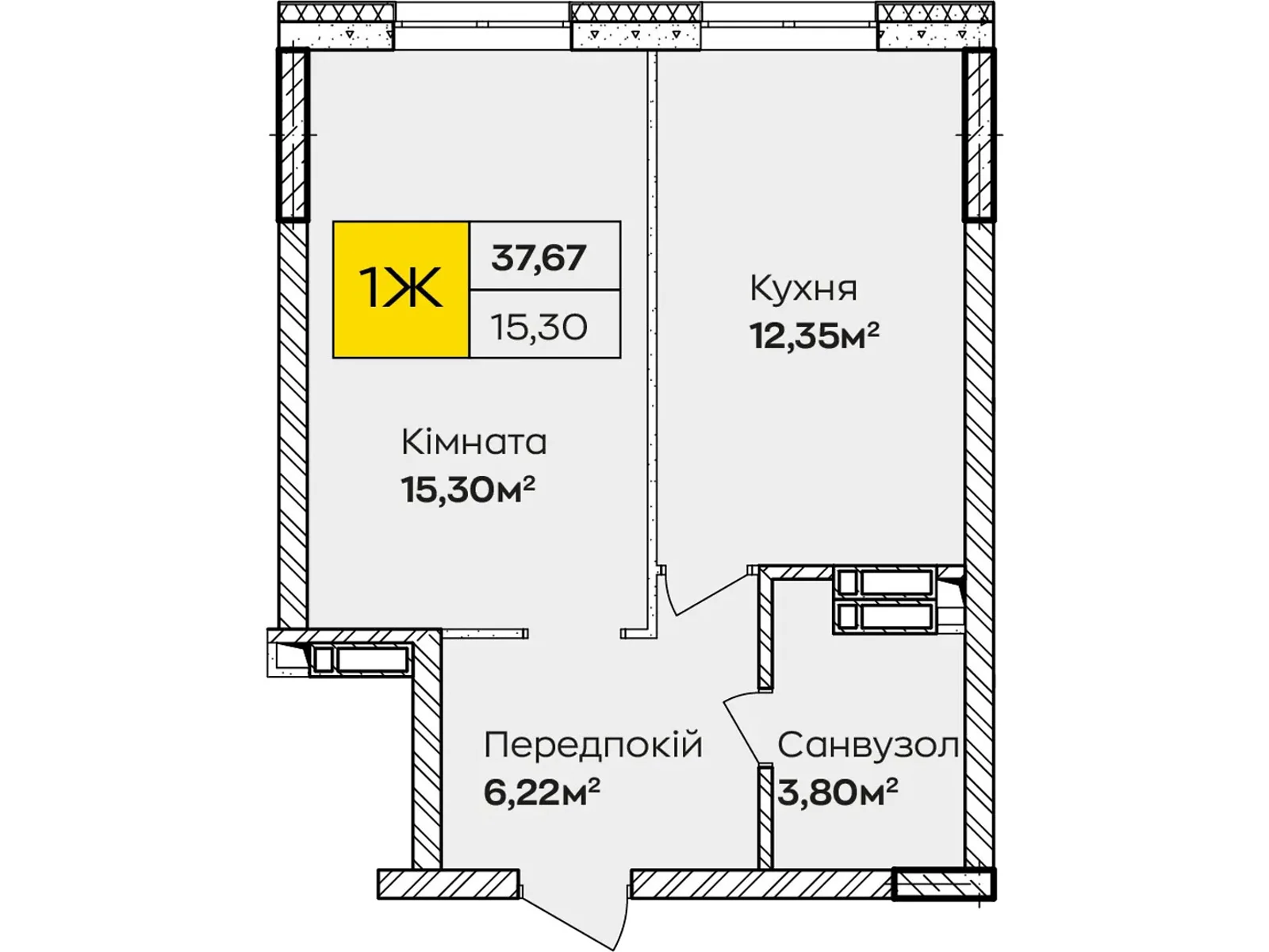 Продается 1-комнатная квартира 38 кв. м в Киеве, ул. Ивана Кочерги, 17А - фото 1