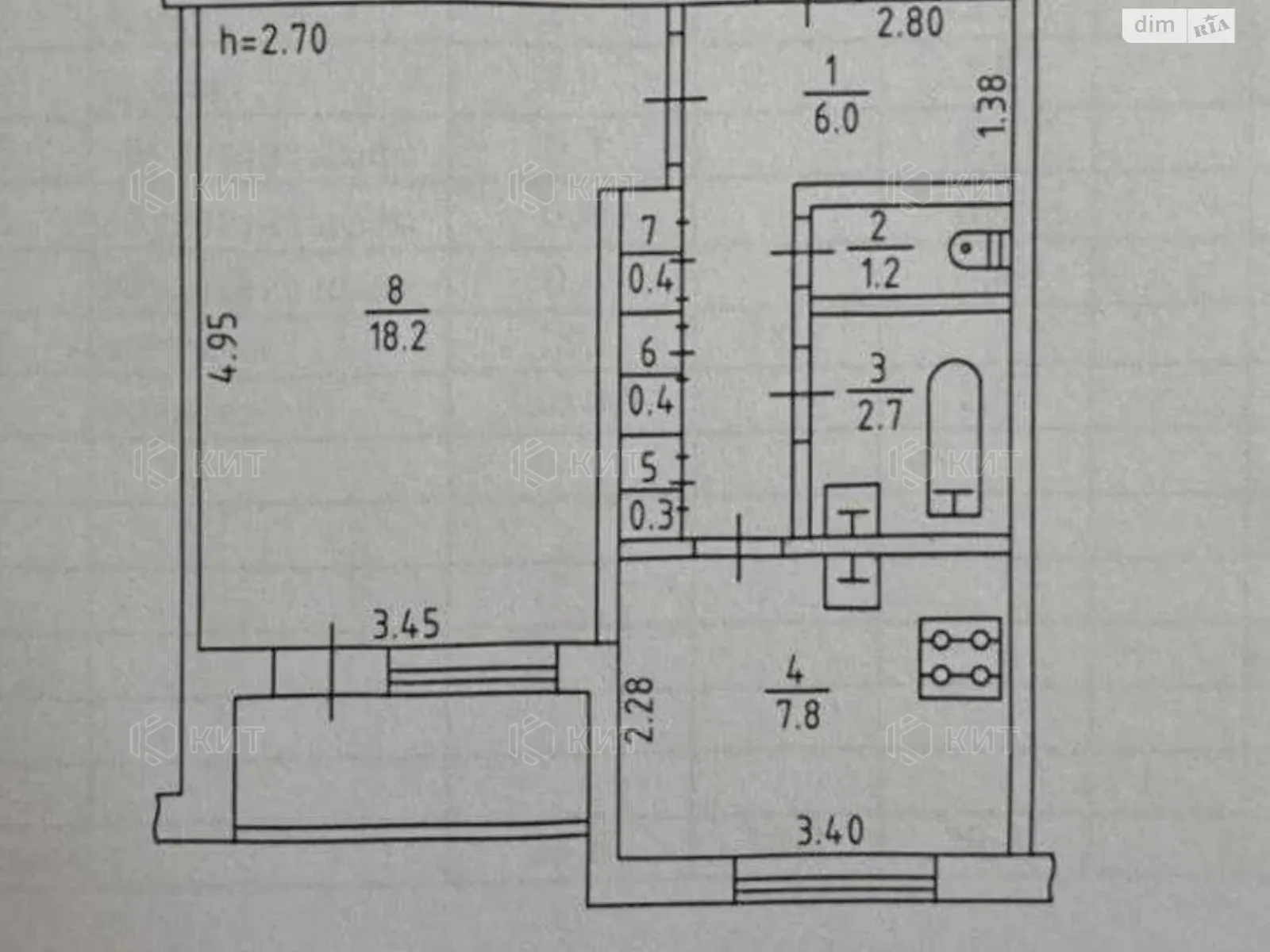 Продається 1-кімнатна квартира 39 кв. м у Харкові, вул. Гвардійців-Широнінців, 127 - фото 1