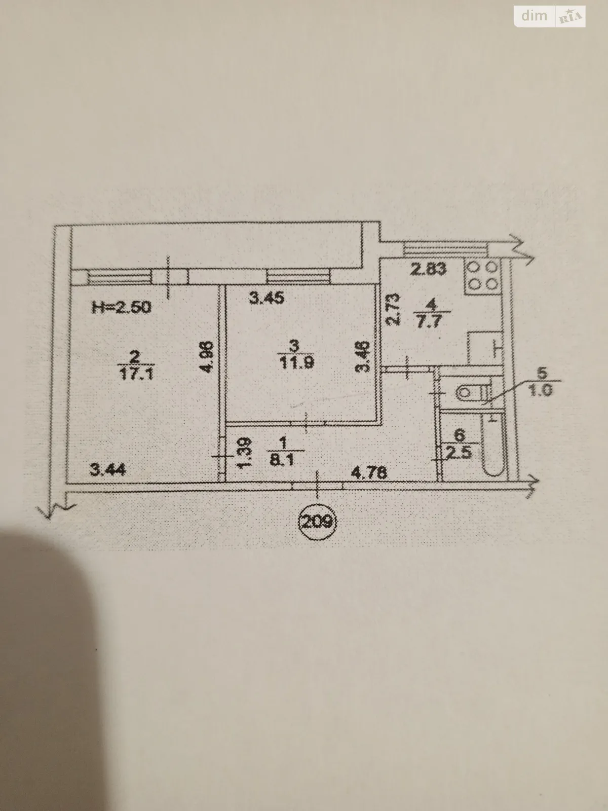 Продается 2-комнатная квартира 52.2 кв. м в Киеве, ул. Чернобыльская, 17 - фото 1
