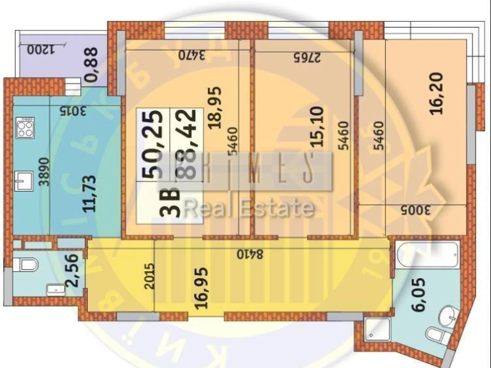 Продается 3-комнатная квартира 88.5 кв. м в Киеве, ул. Глубочицкая, 2Б - фото 1