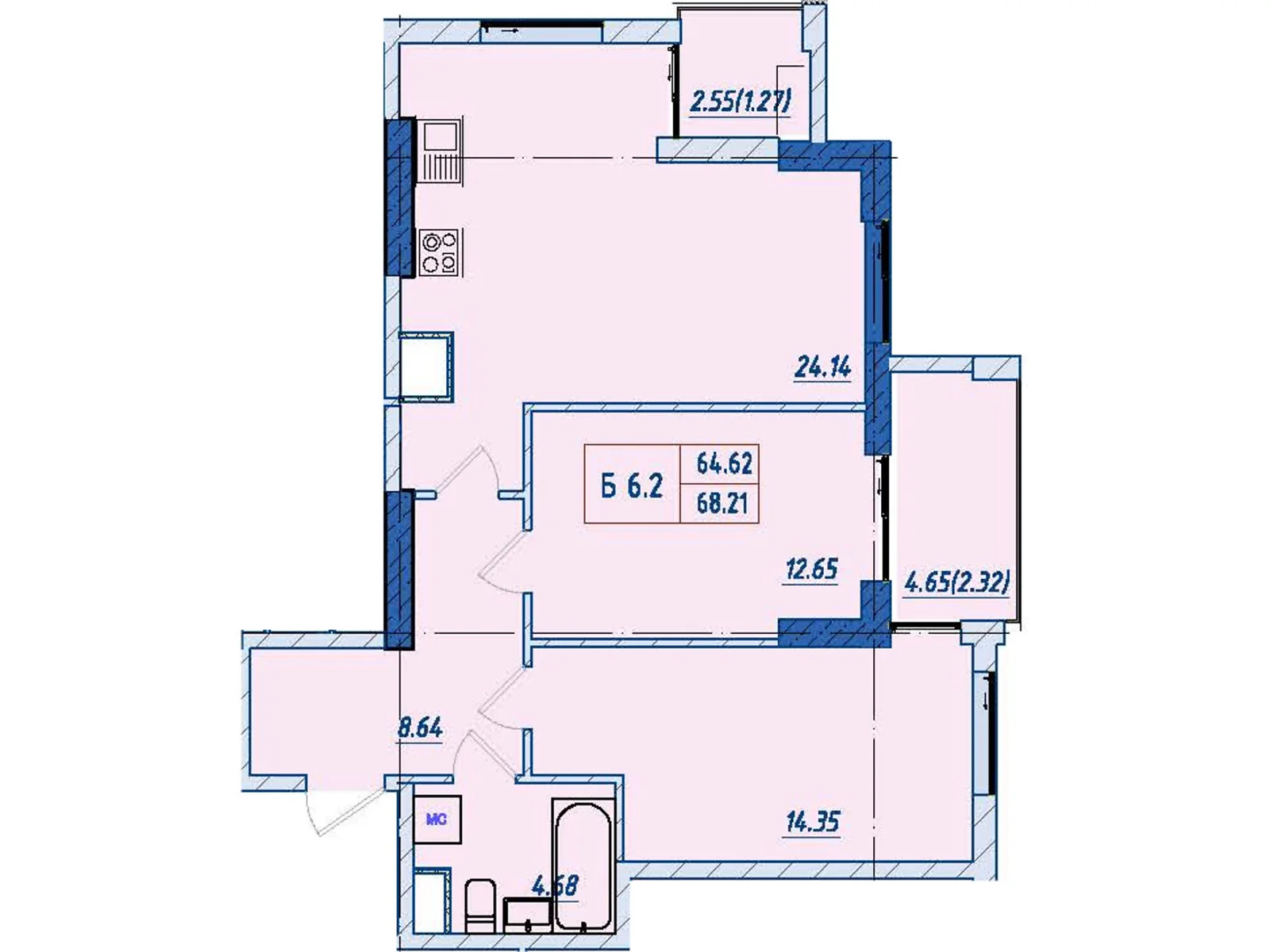 Продается 1-комнатная квартира 68.21 кв. м в Одессе, цена: 85945 $ - фото 1